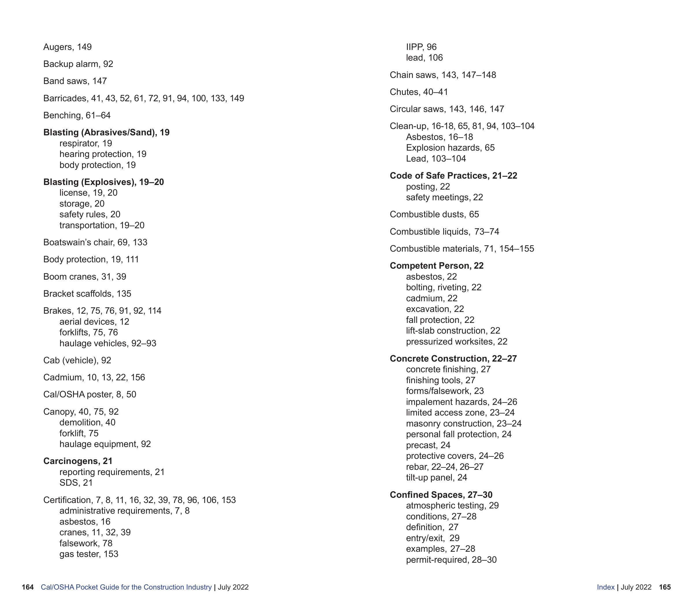 OSHA Construction Pocket Guide — page 84