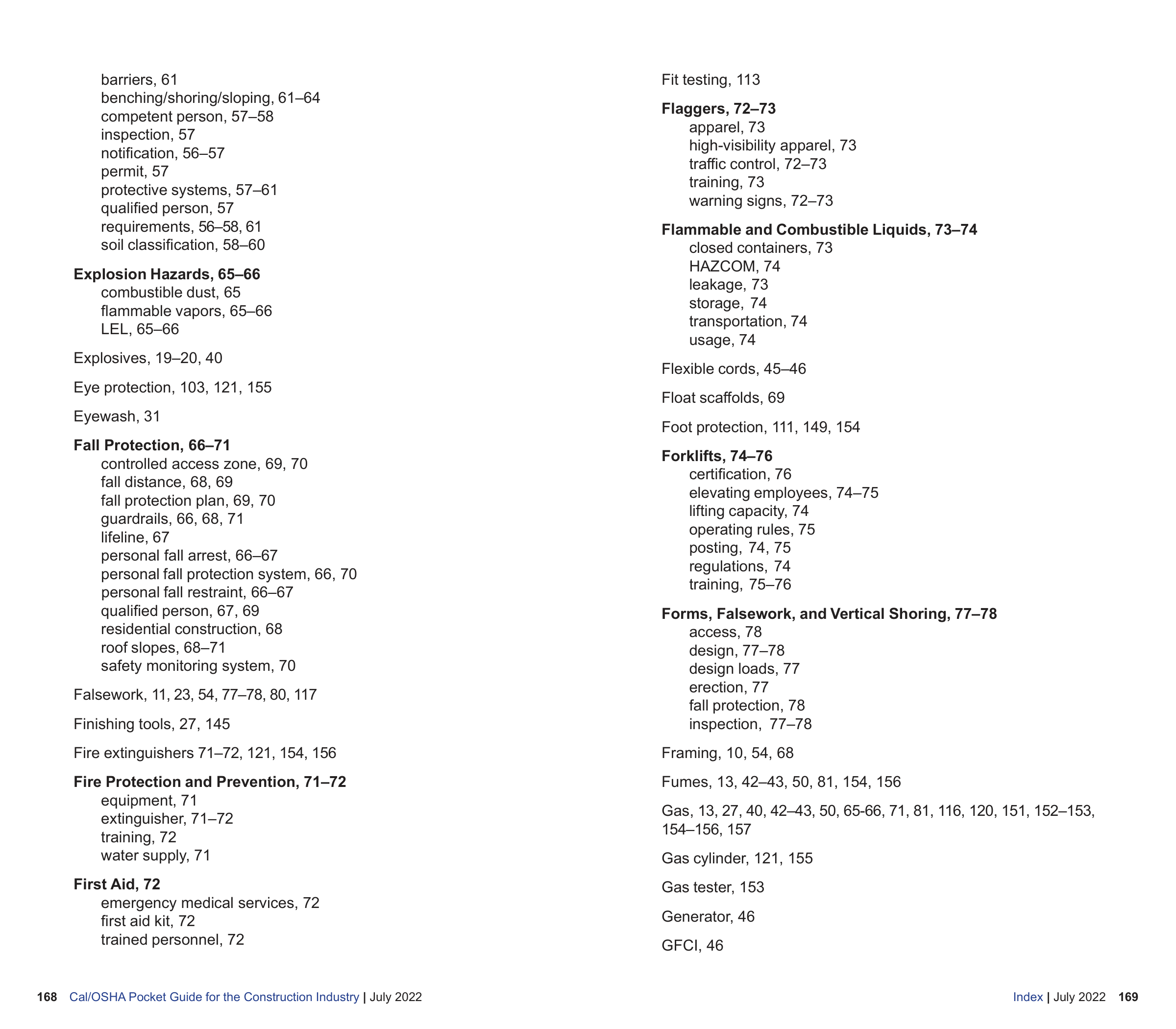 OSHA Construction Pocket Guide — page 86