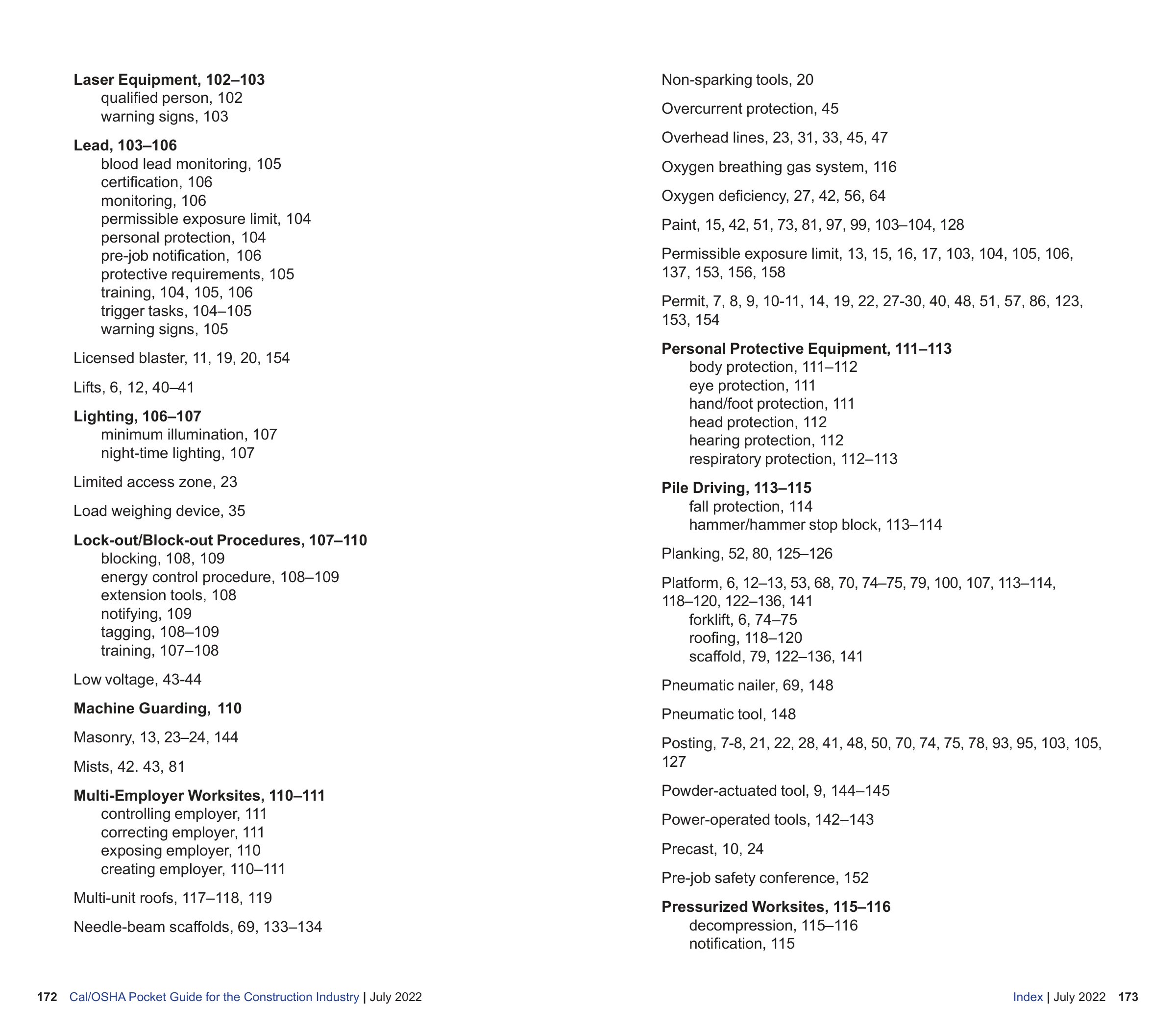 OSHA Construction Pocket Guide — page 88
