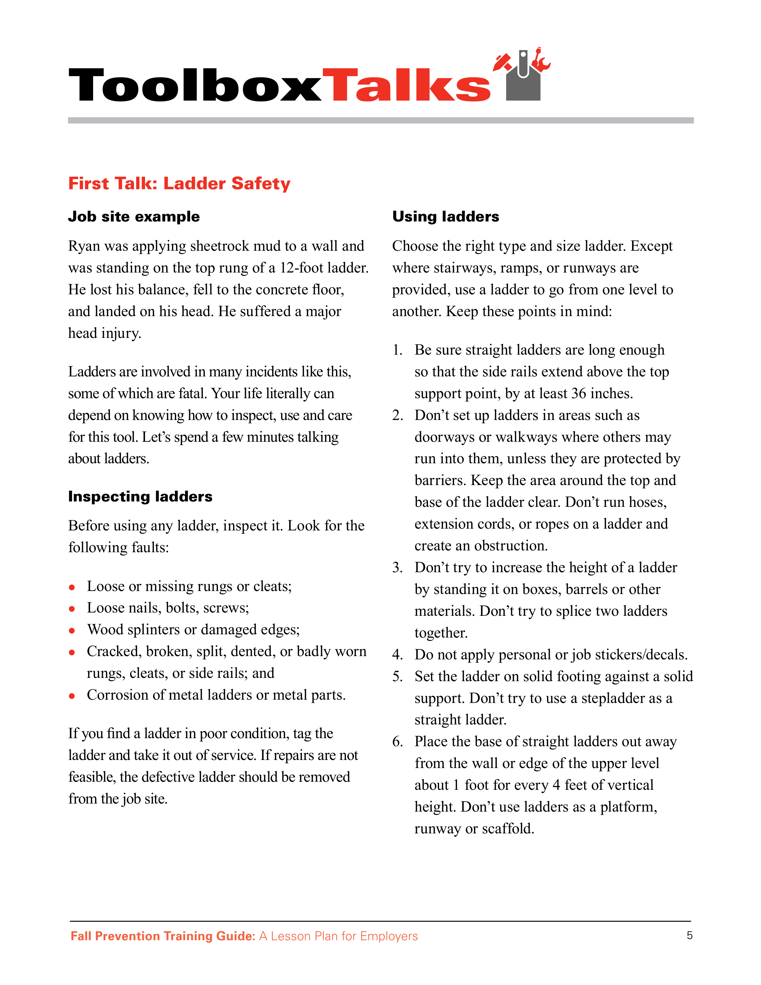 OSHA Fall Protection Training Guide — page 9