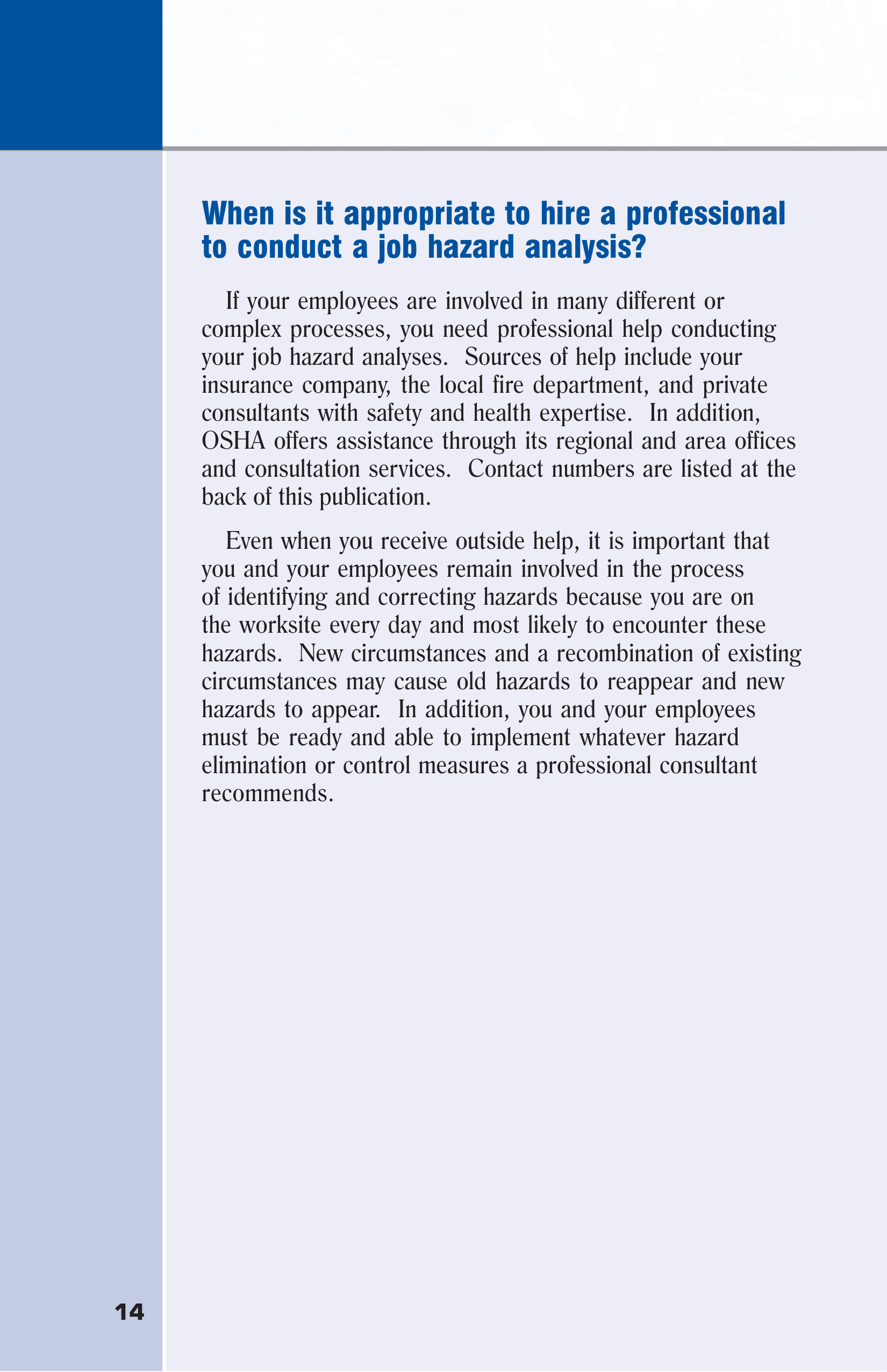 OSHA Job Hazard Analysis Guide — page 20
