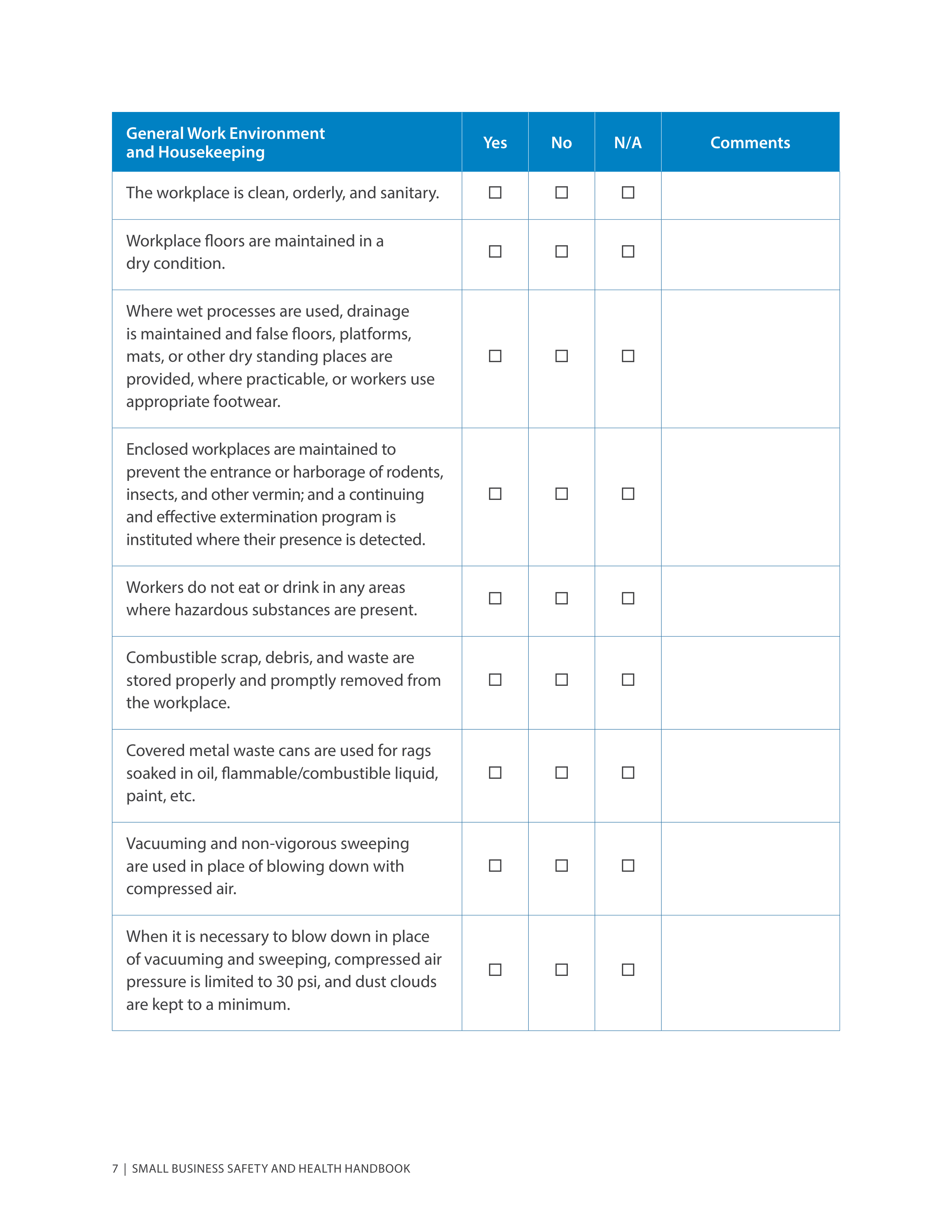 OSHA Small Business Safety and Health Handbook — page 11