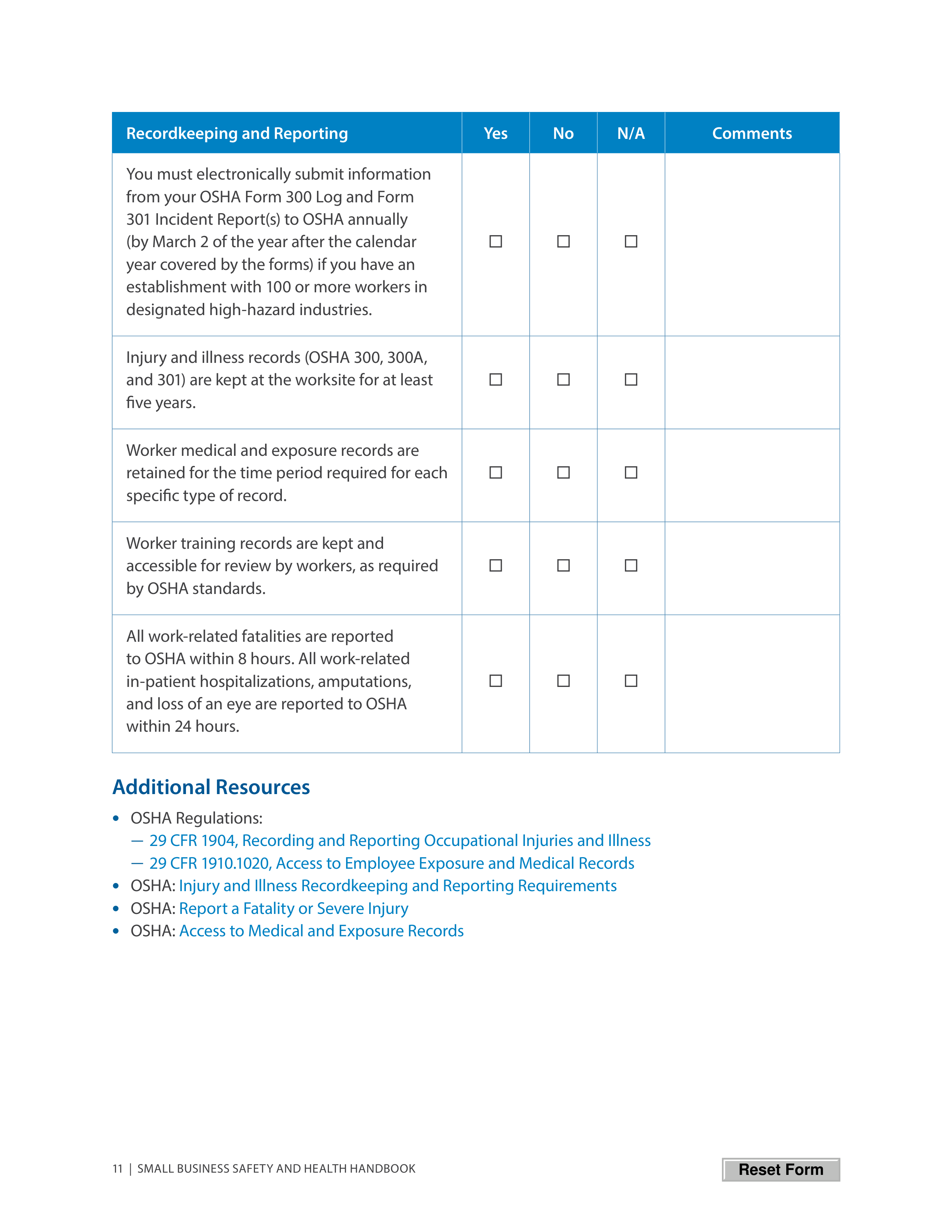 OSHA Small Business Safety and Health Handbook — page 15