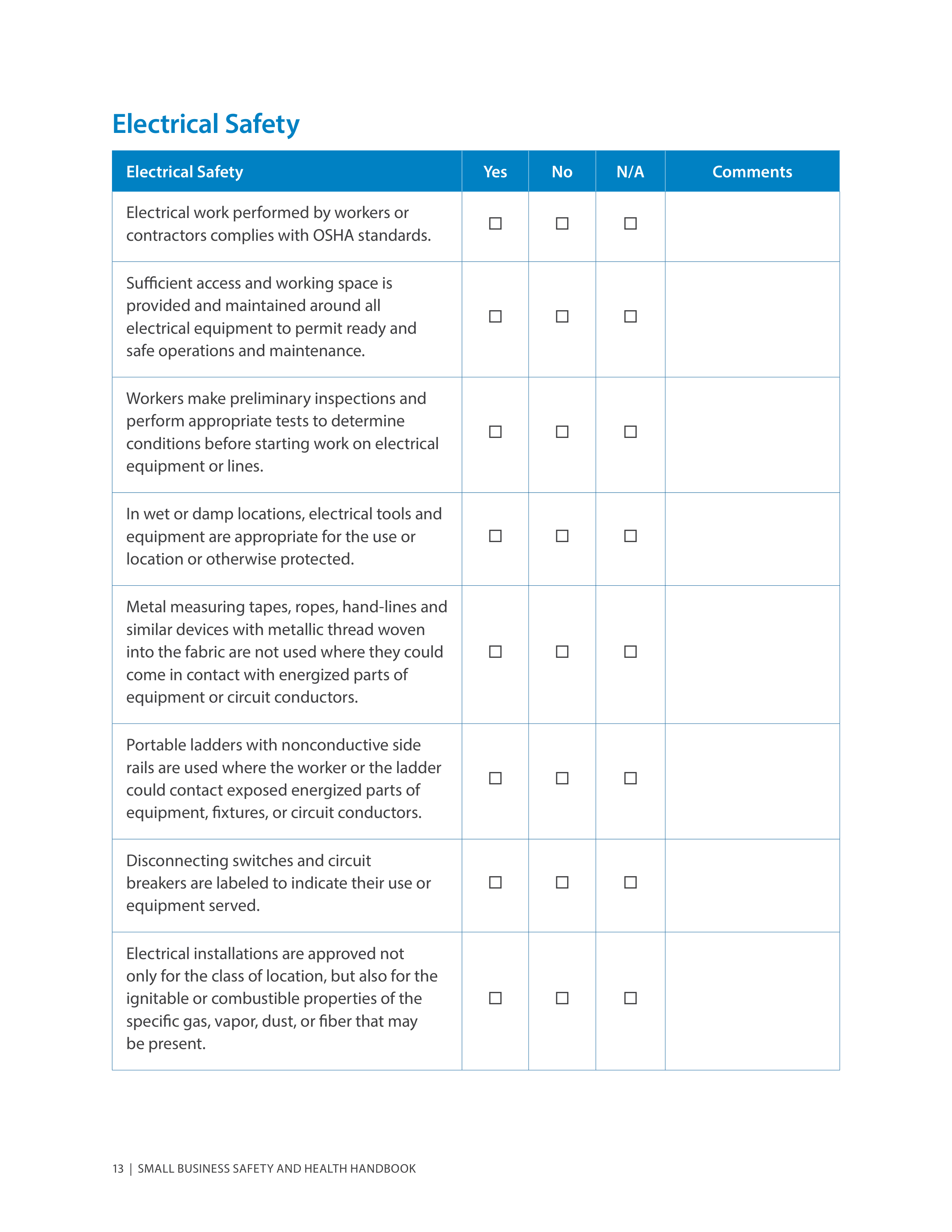 OSHA Small Business Safety and Health Handbook — page 17