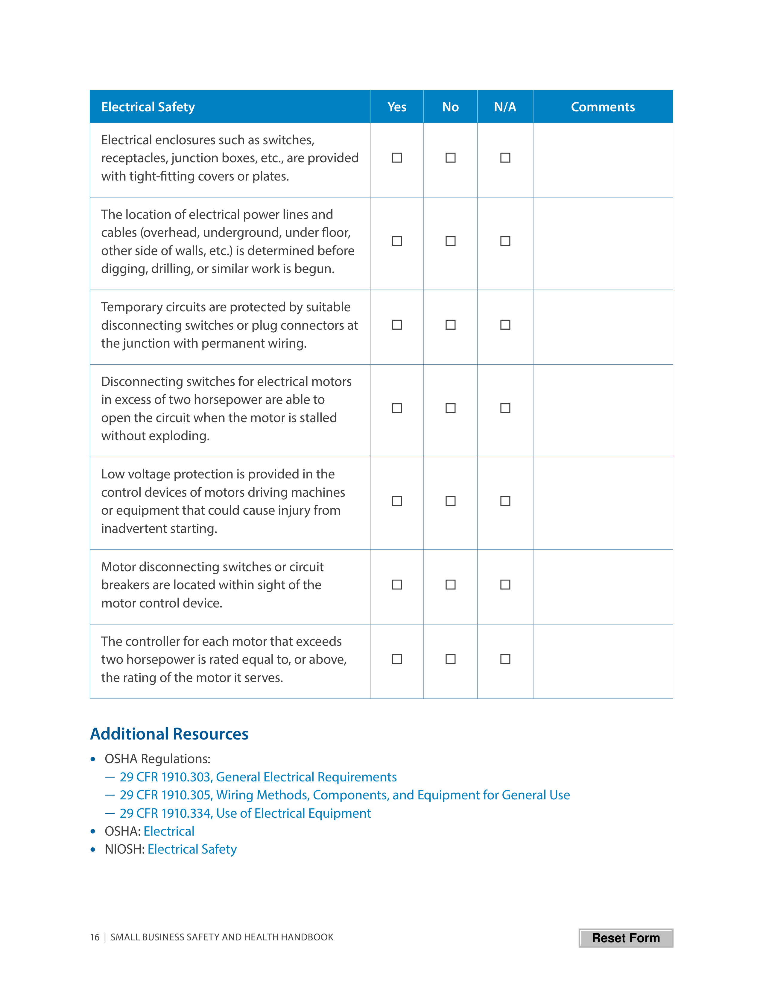 OSHA Small Business Safety and Health Handbook — page 20