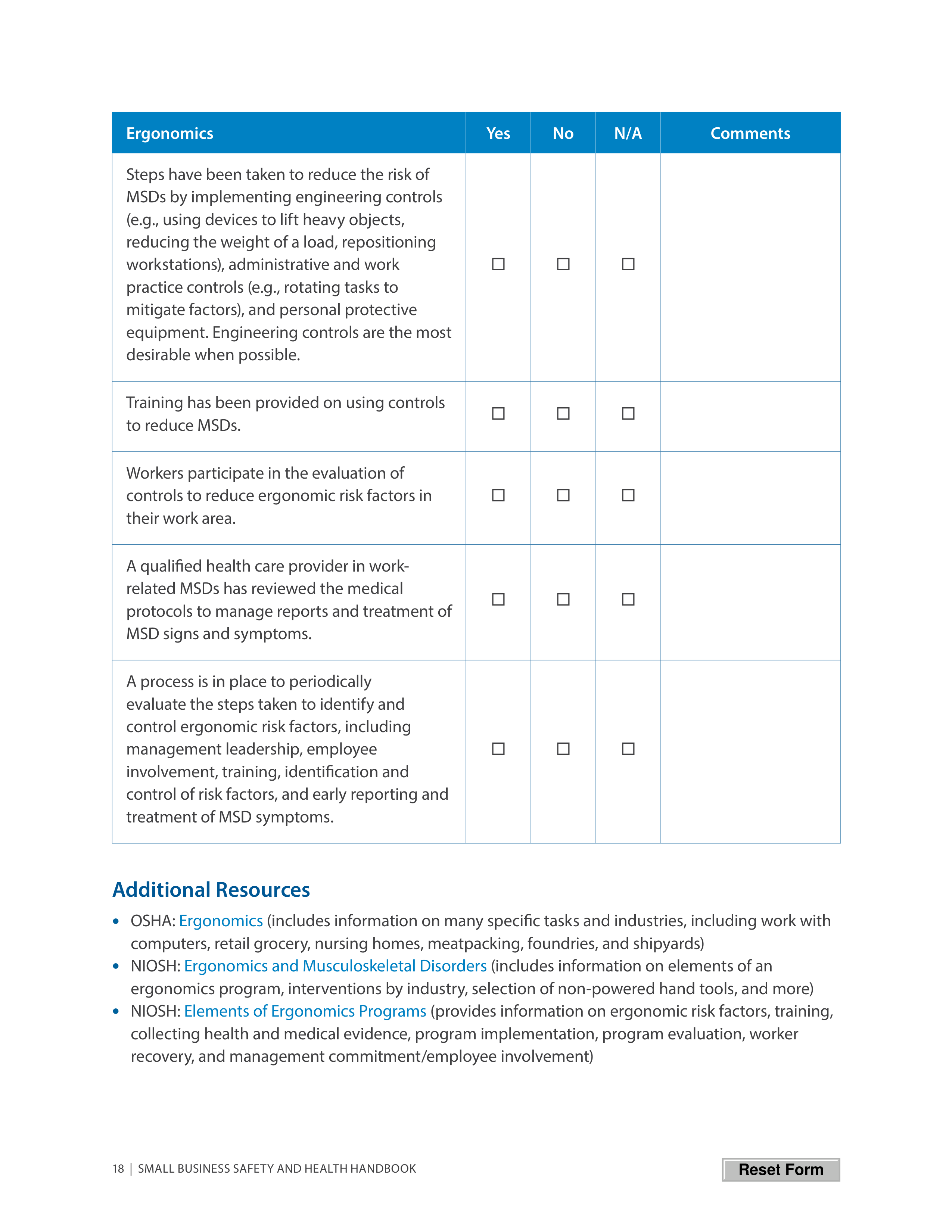 OSHA Small Business Safety and Health Handbook — page 22