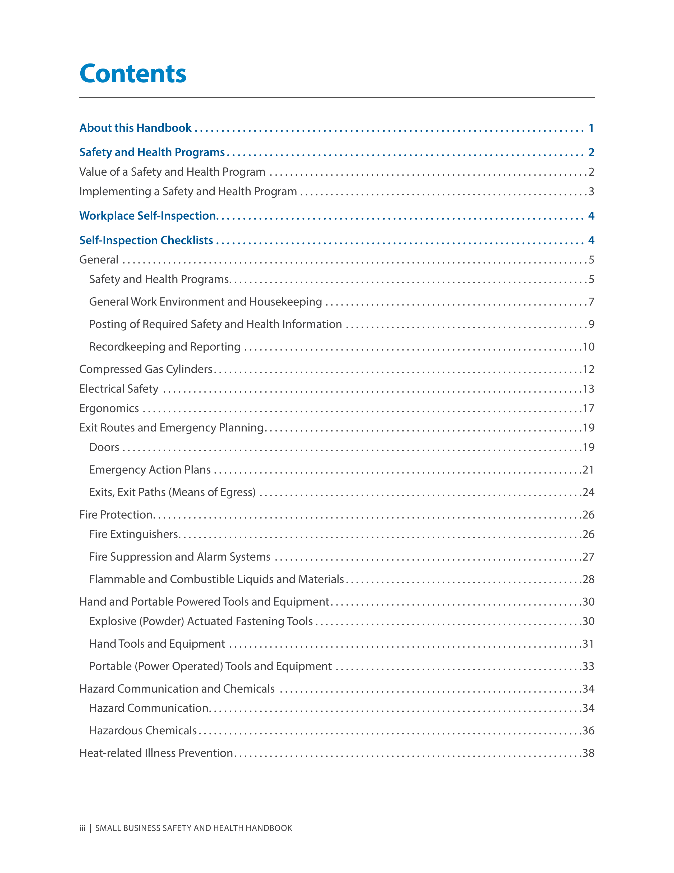 OSHA Small Business Safety and Health Handbook — page 3