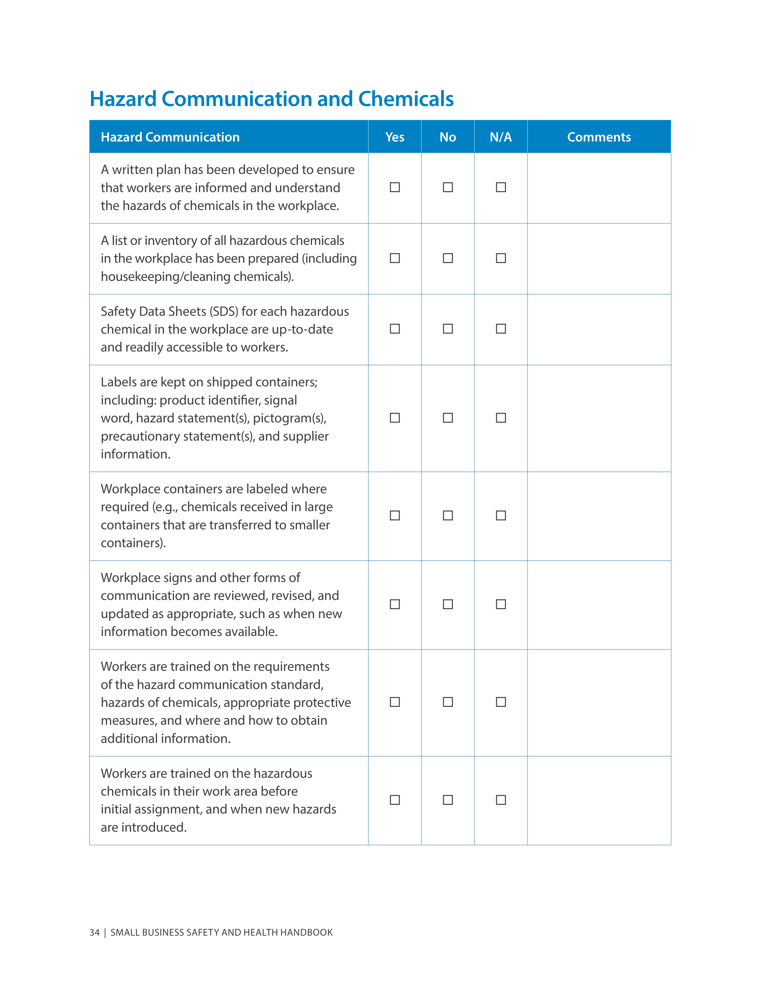 OSHA Small Business Safety and Health Handbook — page 38