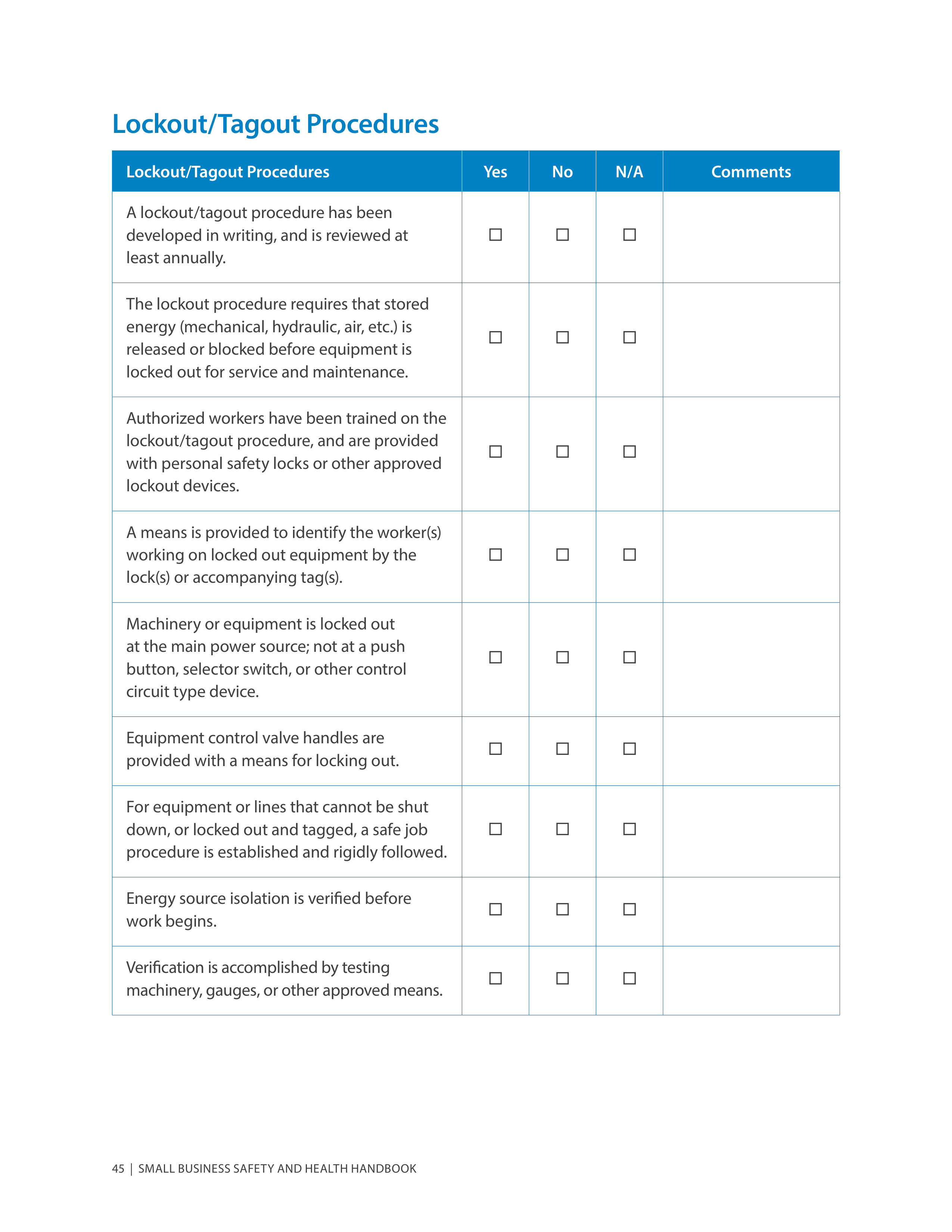OSHA Small Business Safety and Health Handbook — page 49