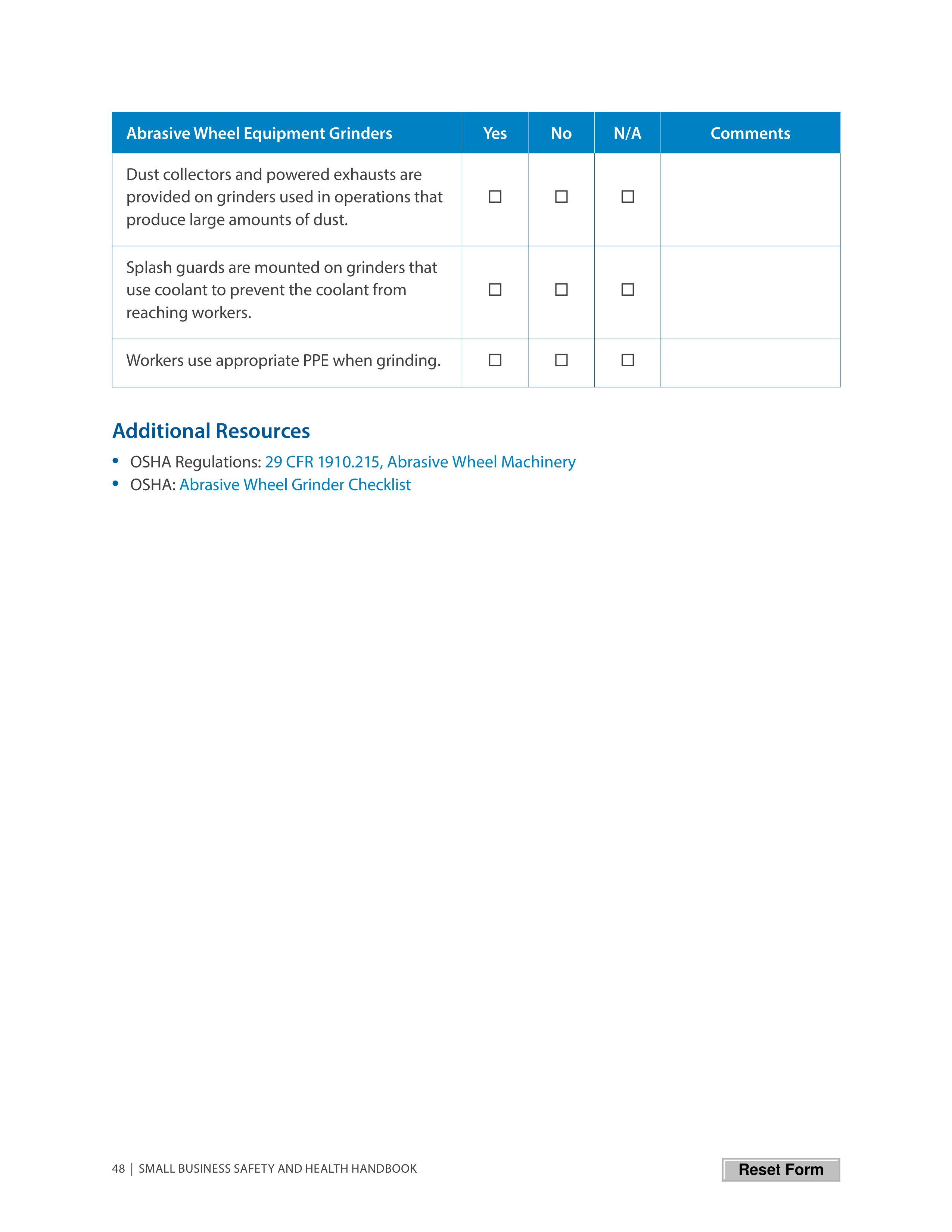 OSHA Small Business Safety and Health Handbook — page 52