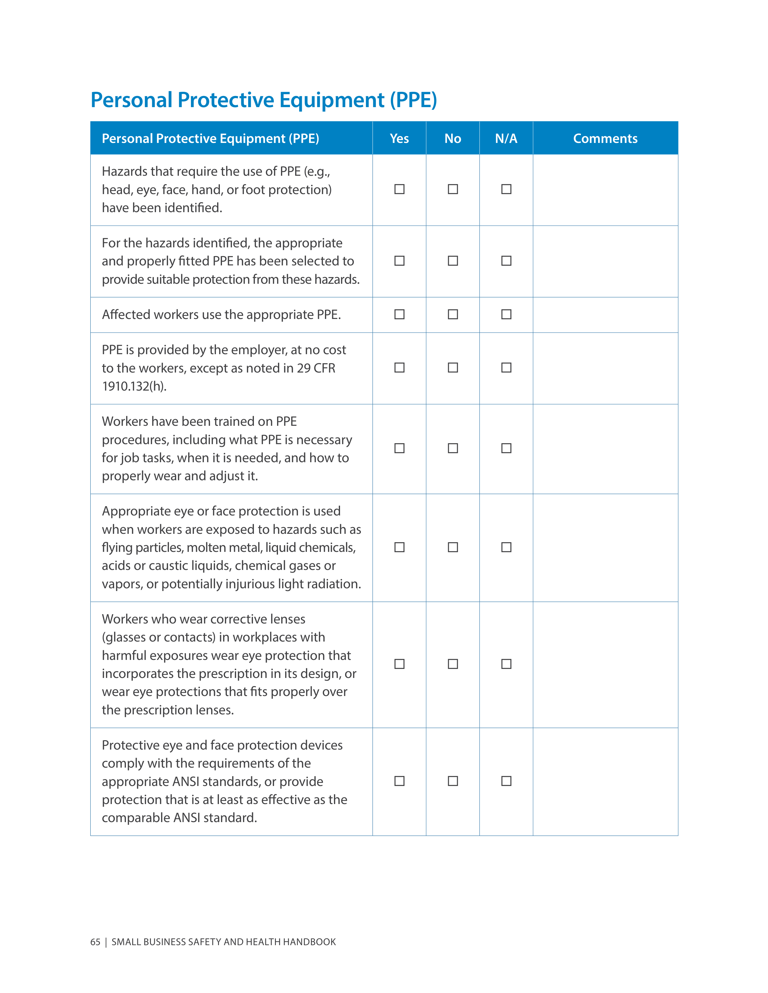 OSHA Small Business Safety and Health Handbook — page 69