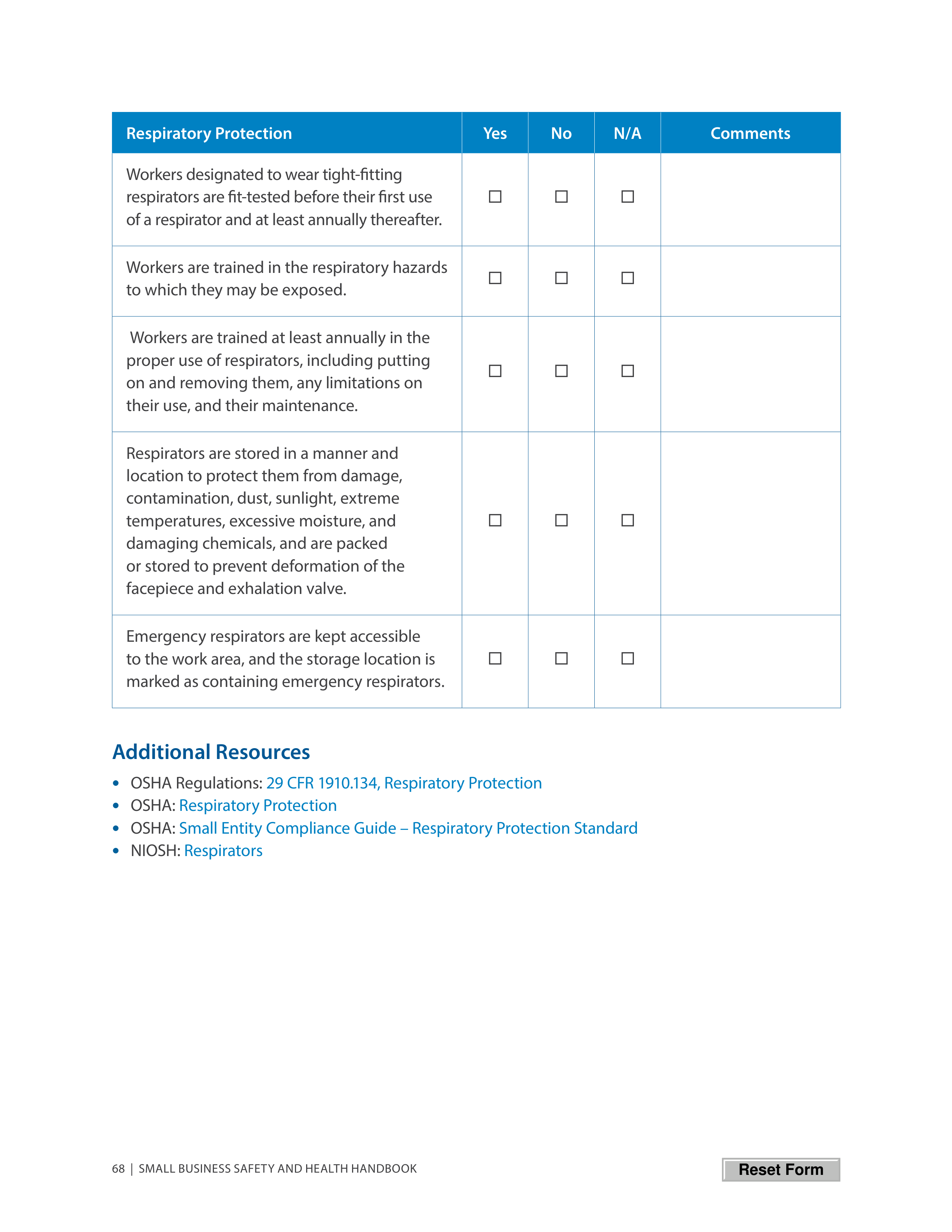 OSHA Small Business Safety and Health Handbook — page 72