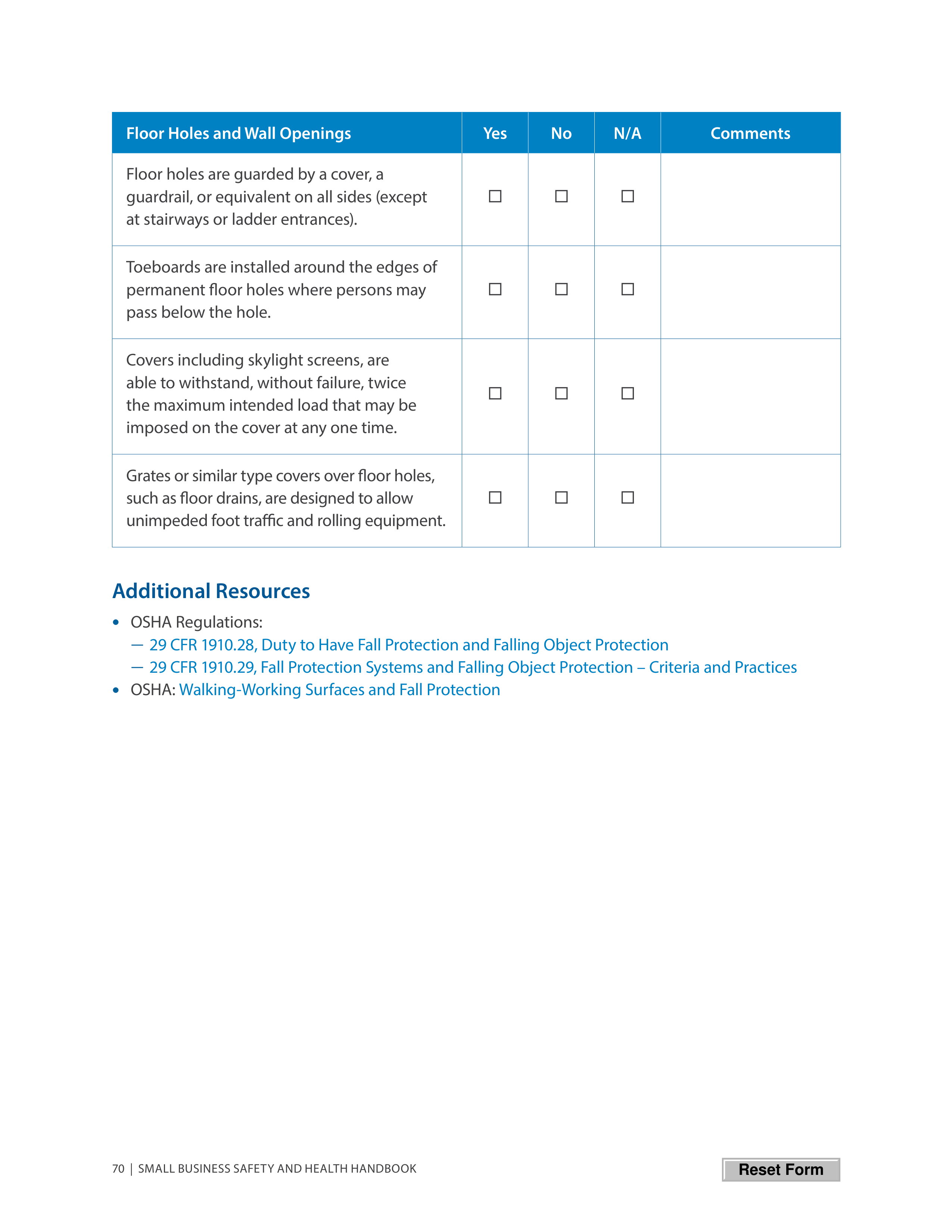 OSHA Small Business Safety and Health Handbook — page 74