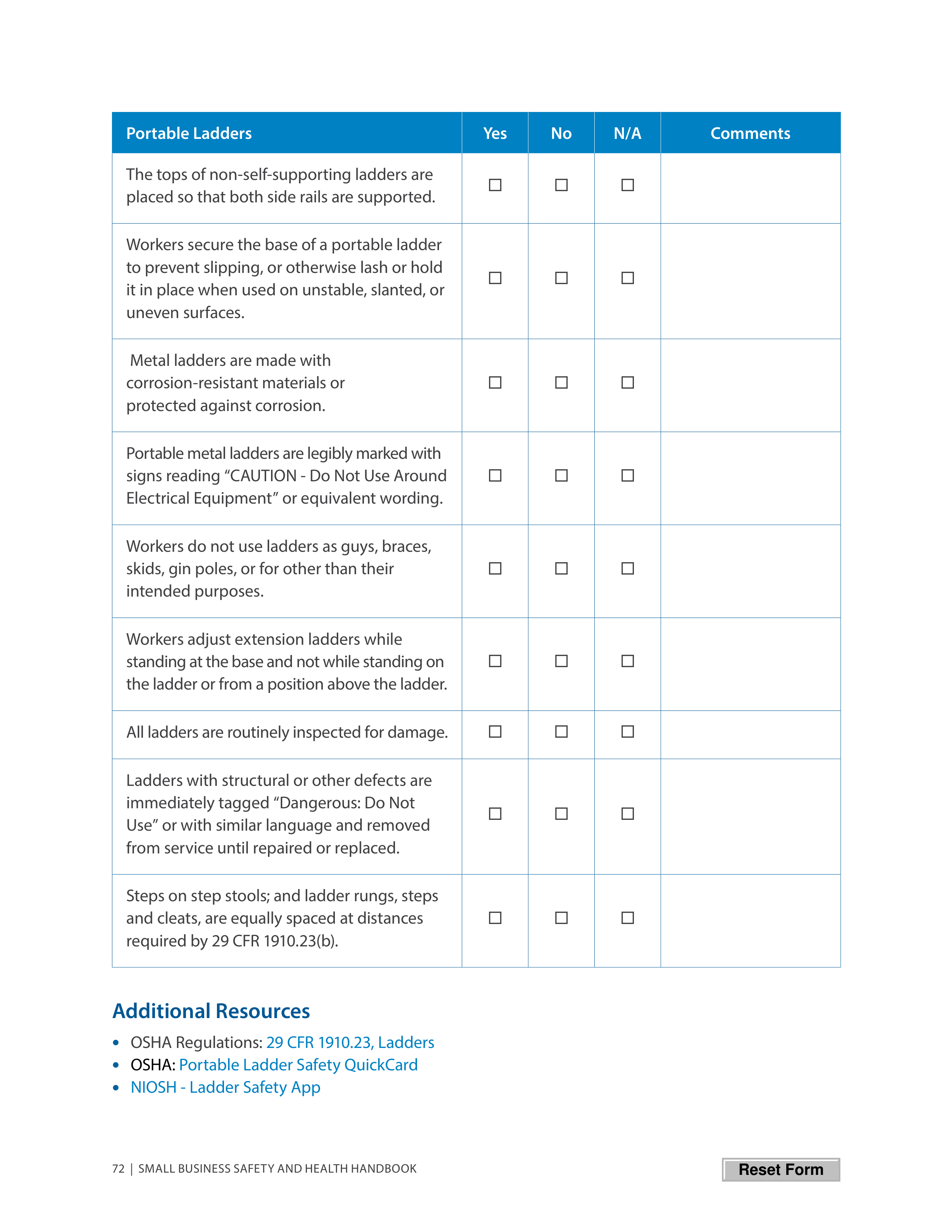 OSHA Small Business Safety and Health Handbook — page 76