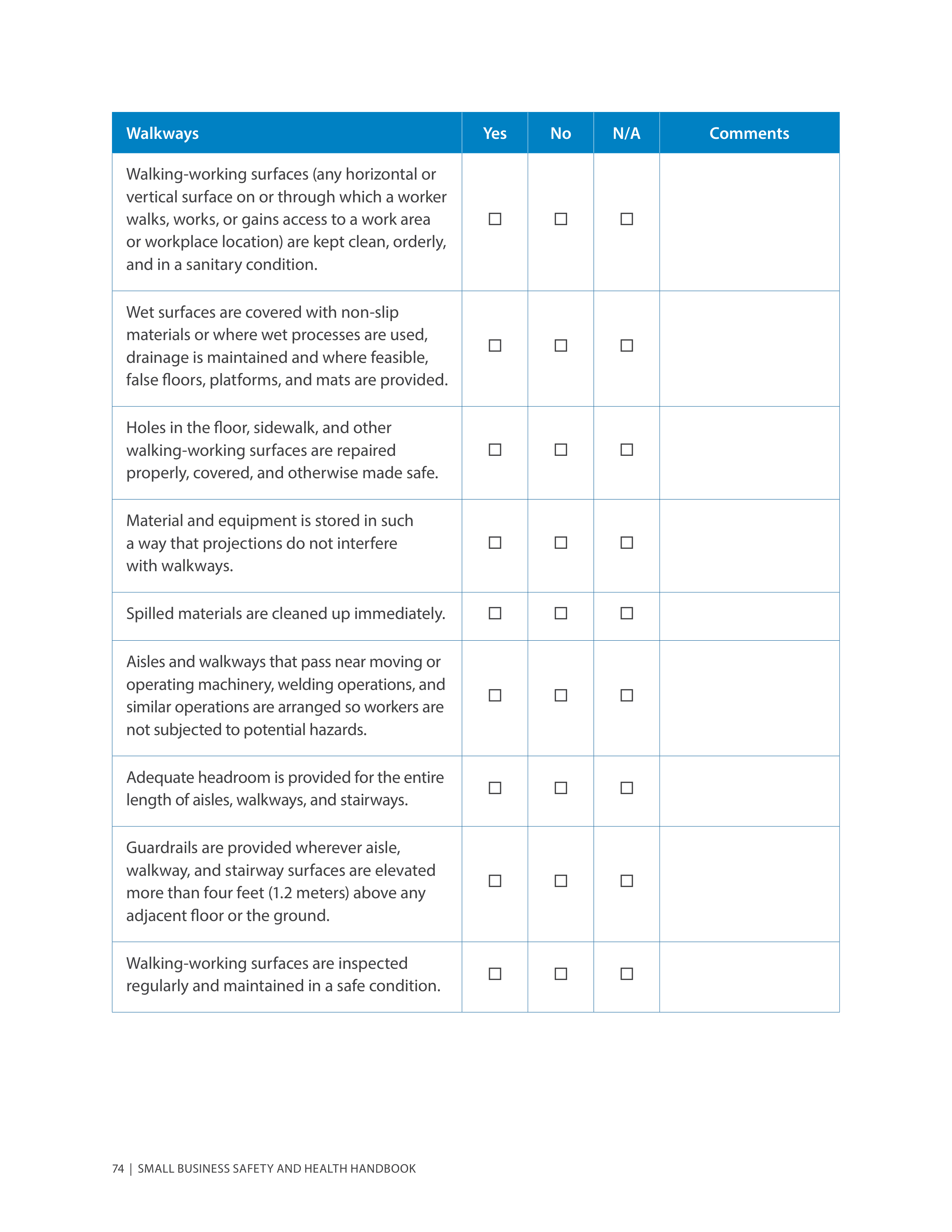OSHA Small Business Safety and Health Handbook — page 78