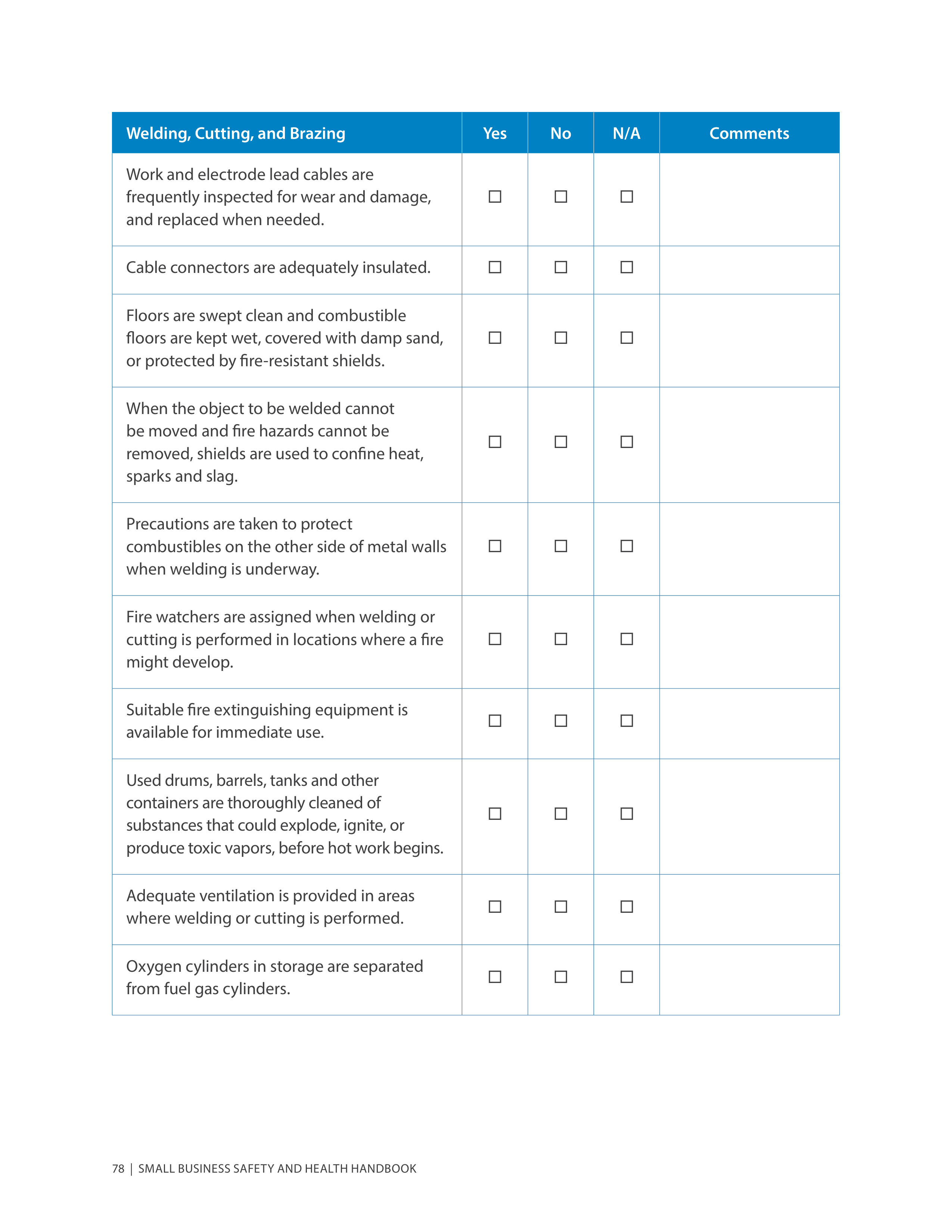 OSHA Small Business Safety and Health Handbook — page 82