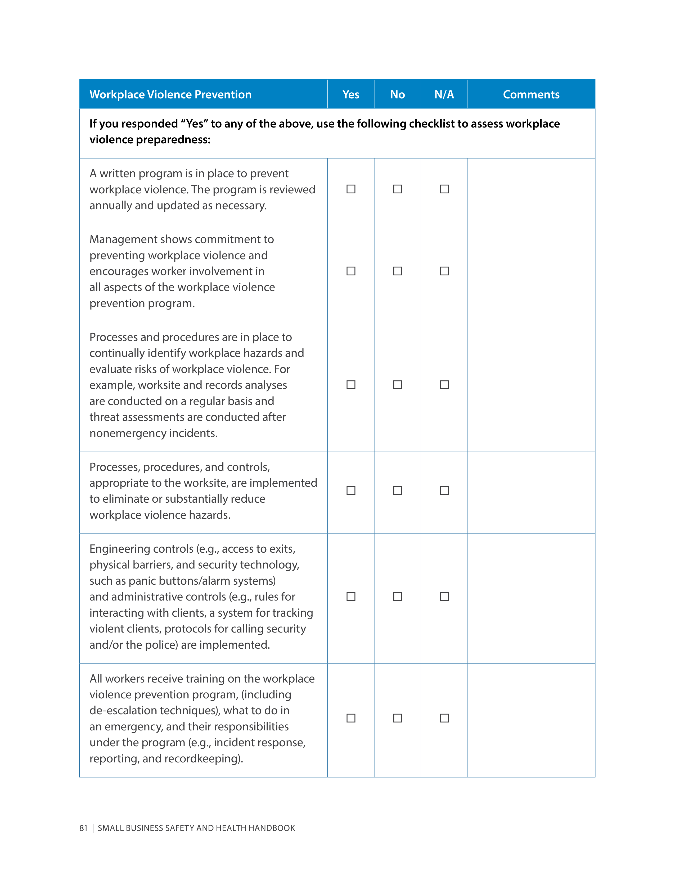 OSHA Small Business Safety and Health Handbook — page 85