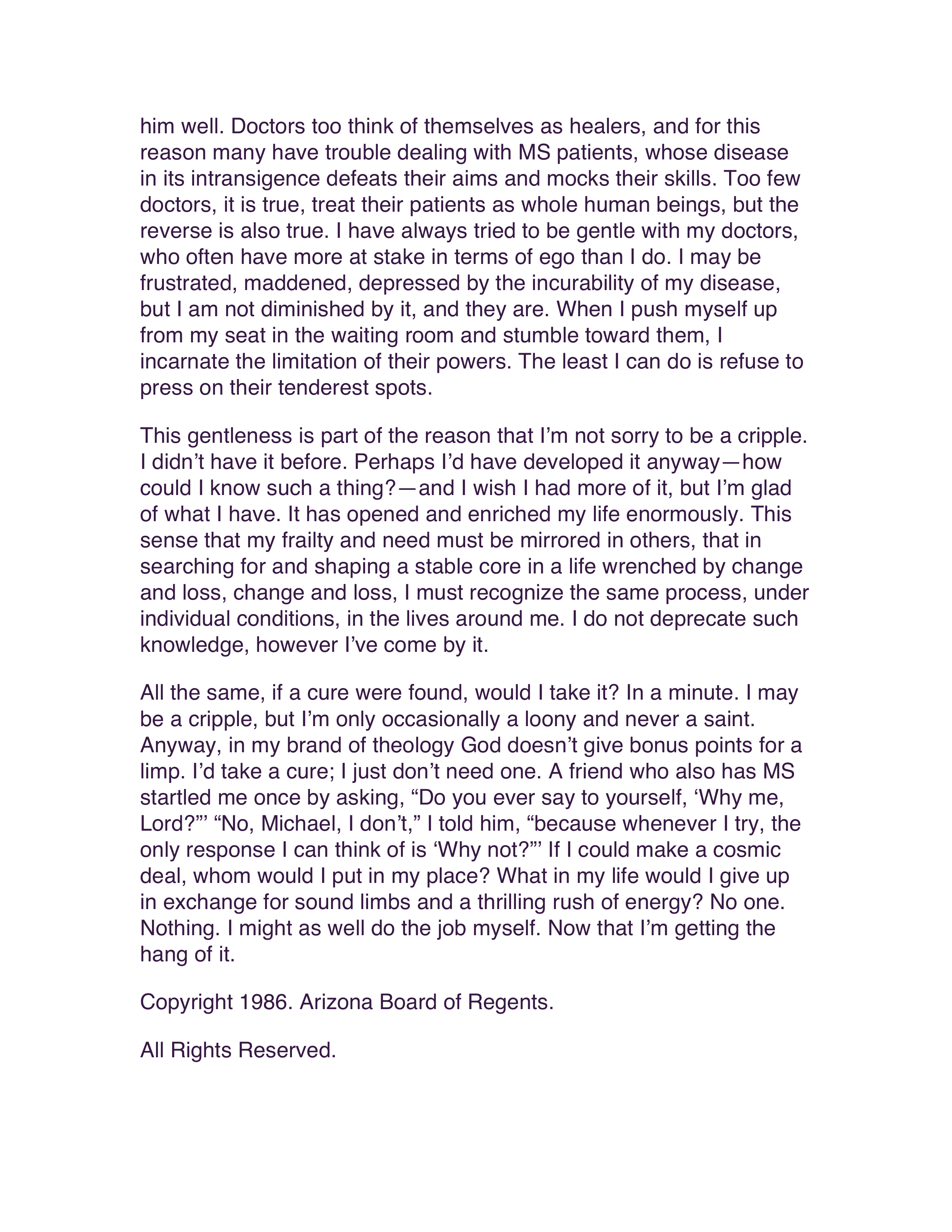 On Being a Cripple Essay — page 13