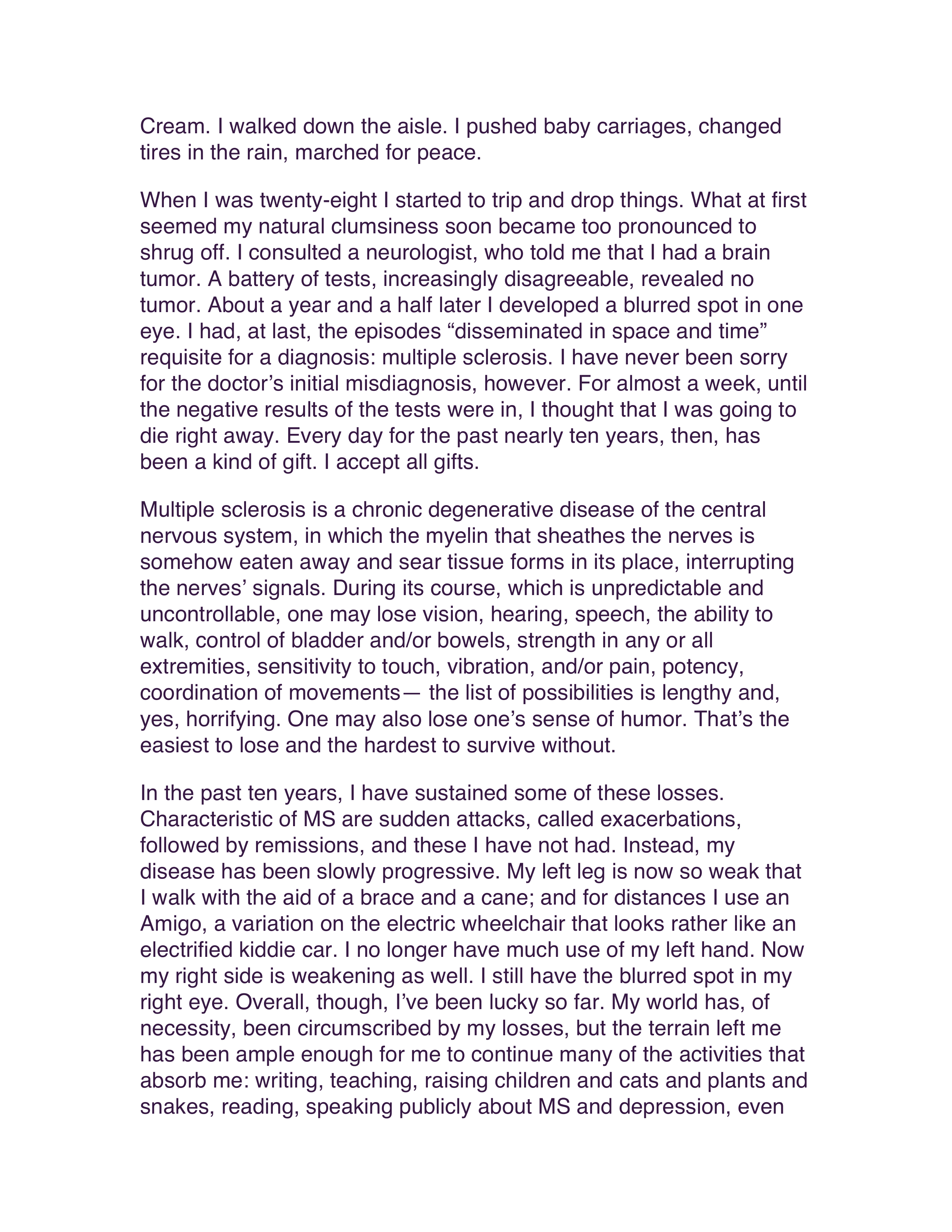 On Being a Cripple Essay — page 3