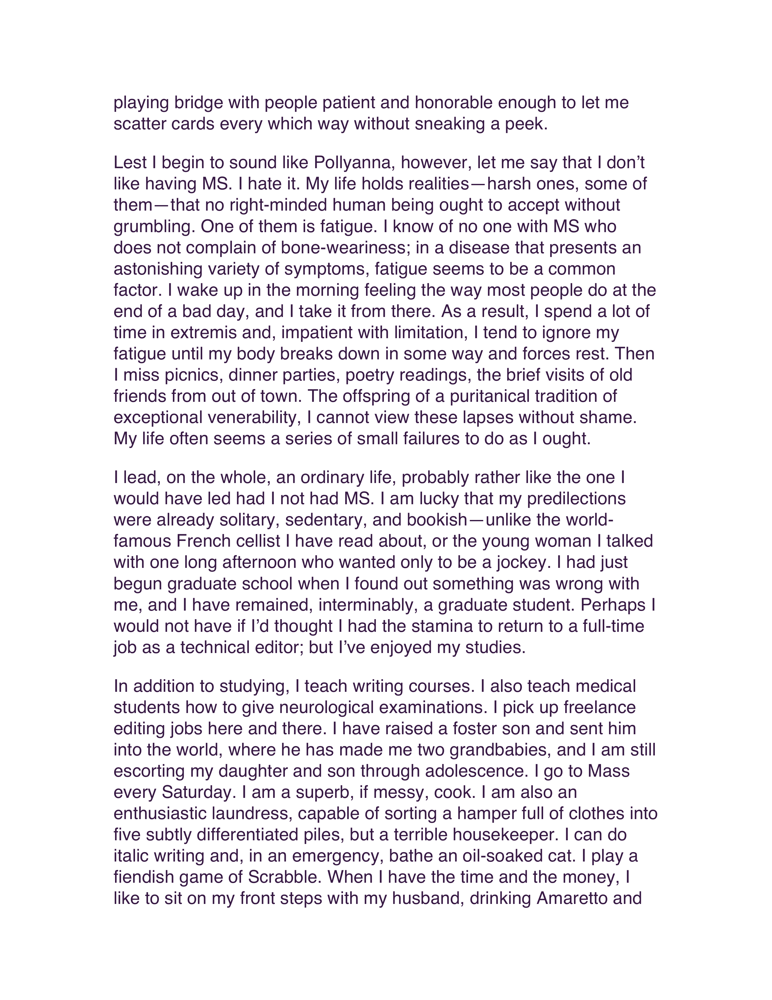 On Being a Cripple Essay — page 4