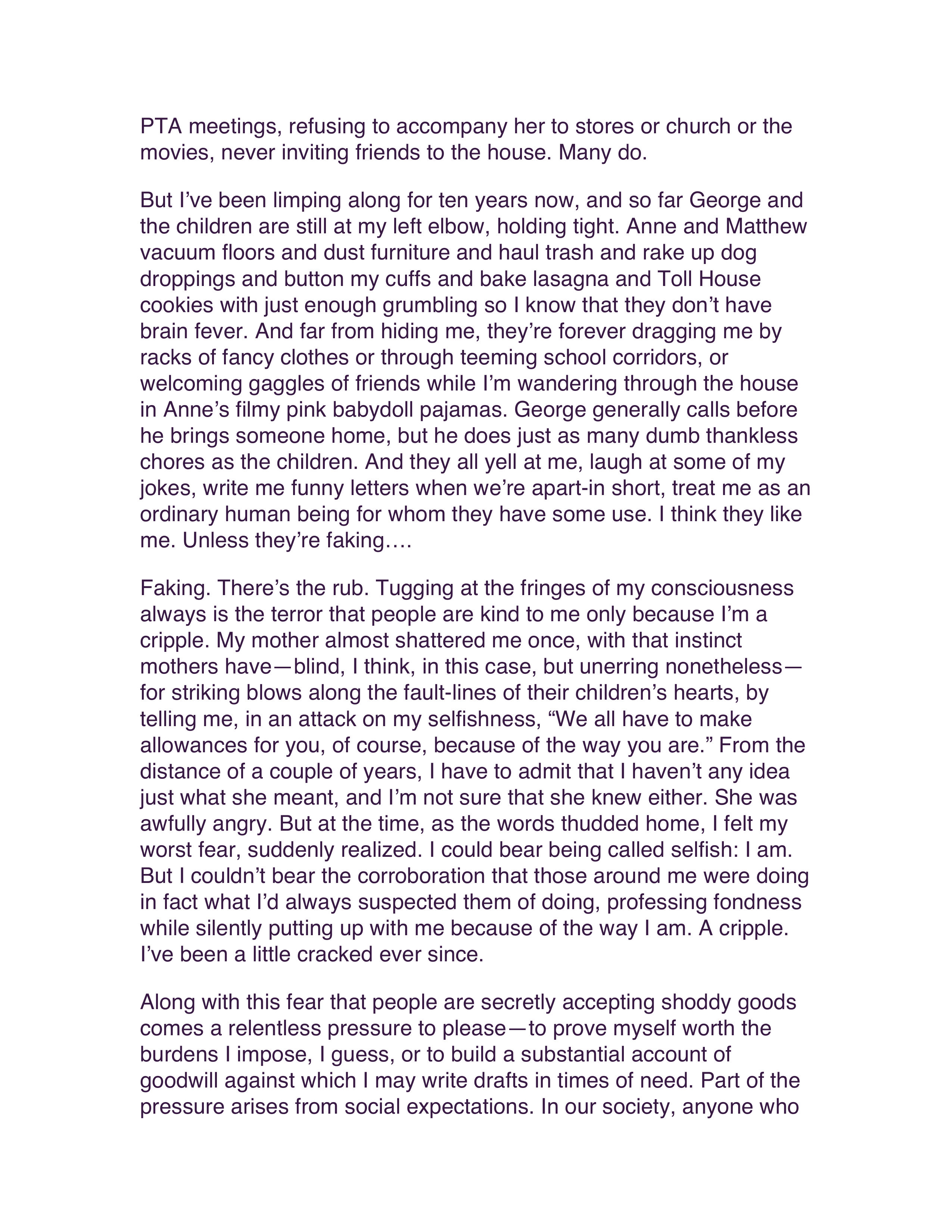 On Being a Cripple Essay — page 7