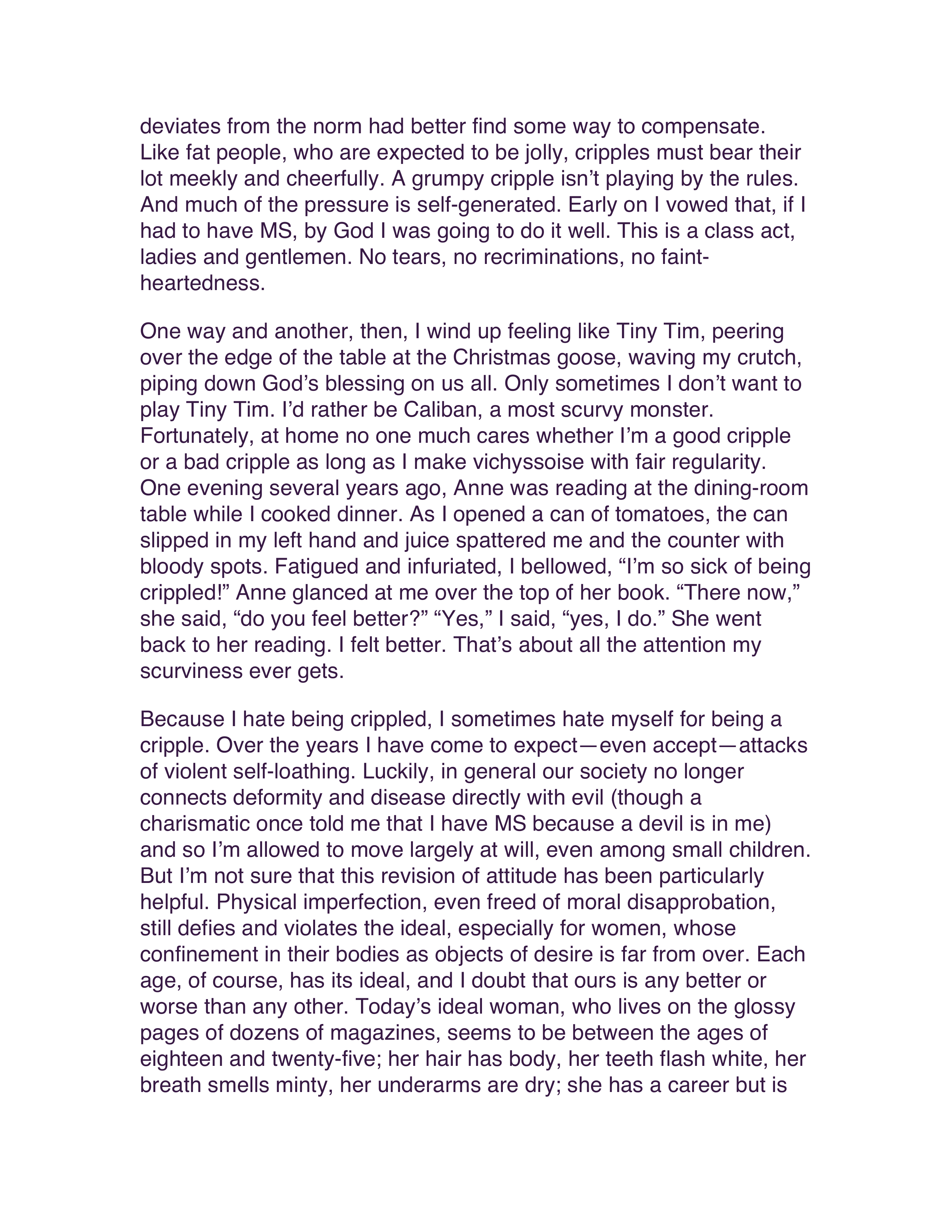 On Being a Cripple Essay — page 8