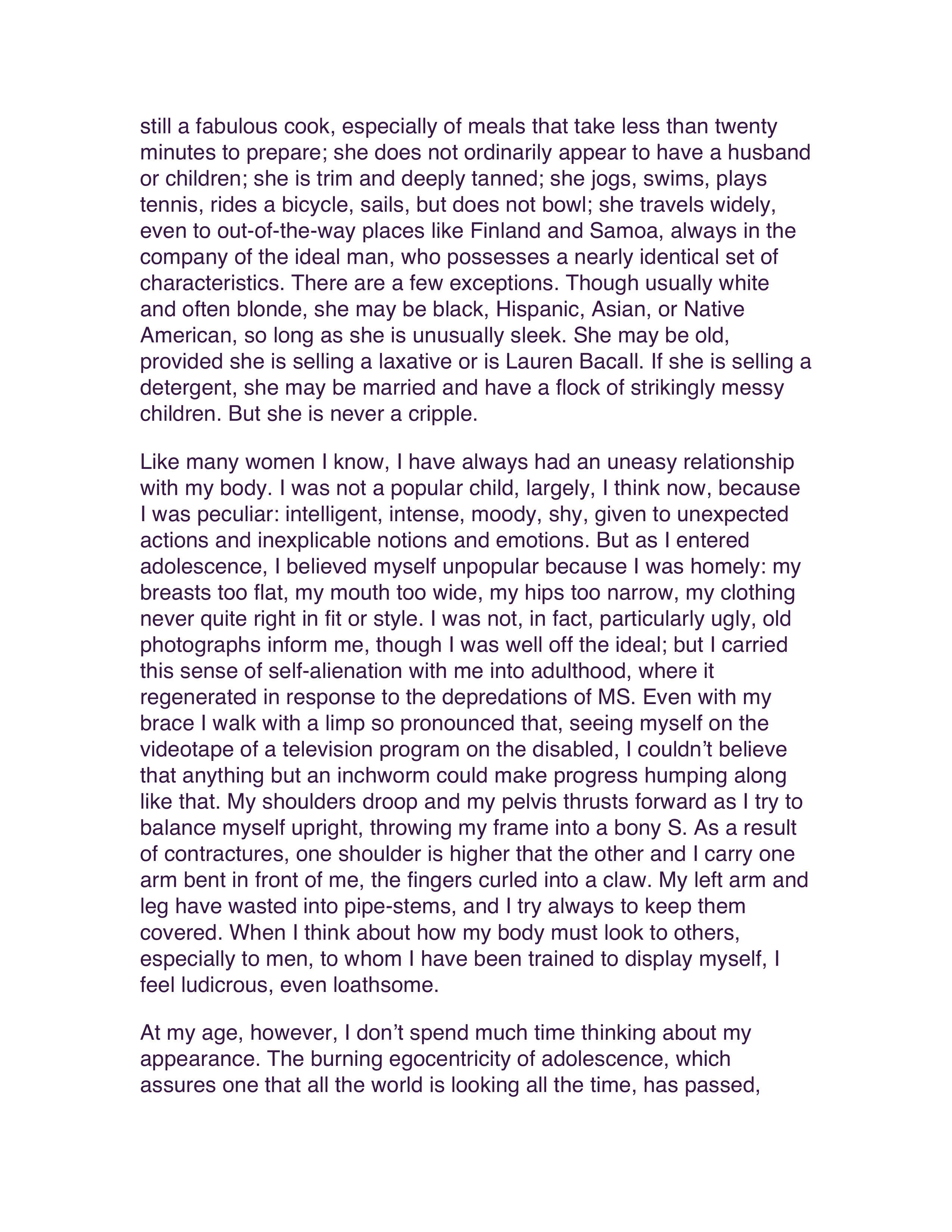 On Being a Cripple Essay — page 9