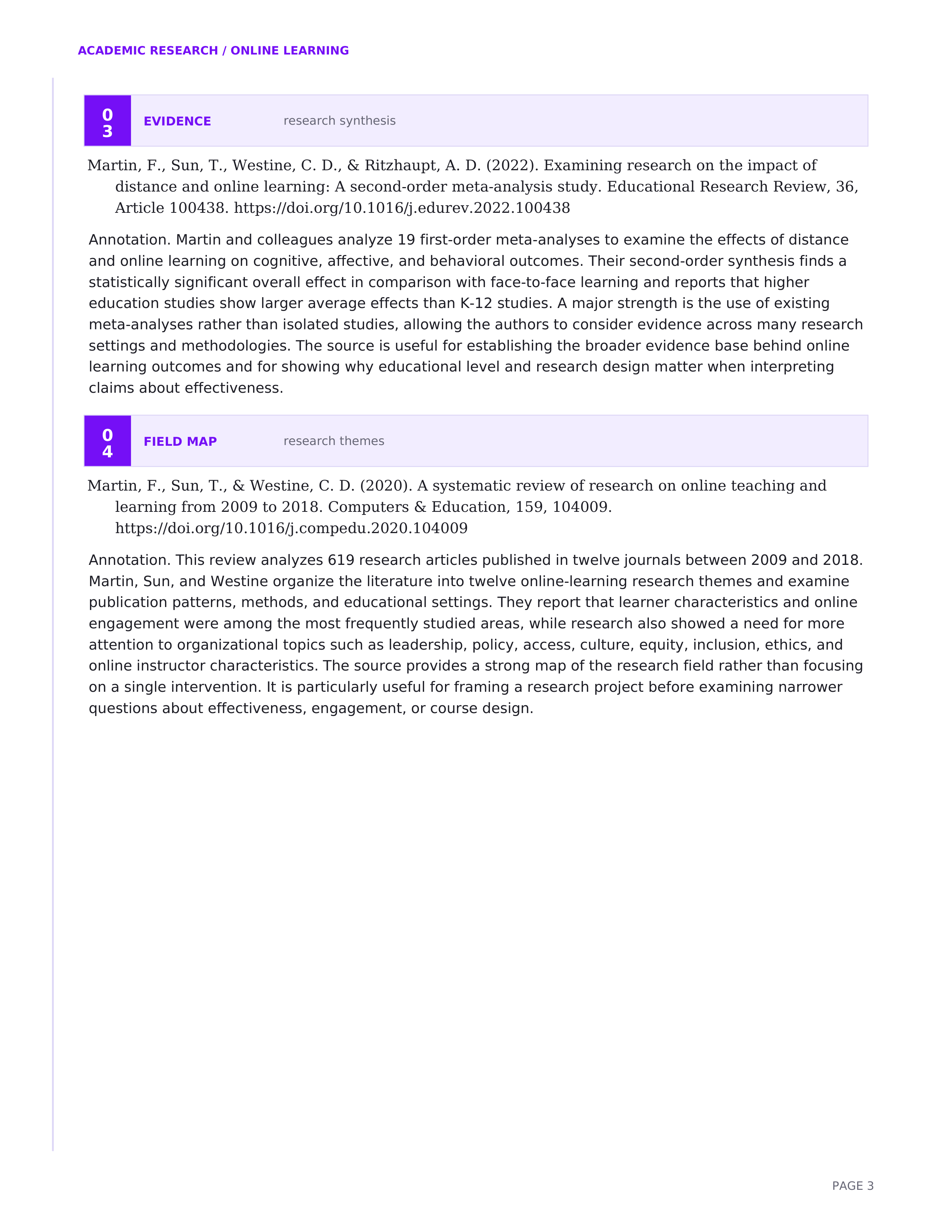 Online Learning Annotated Bibliography — page 3