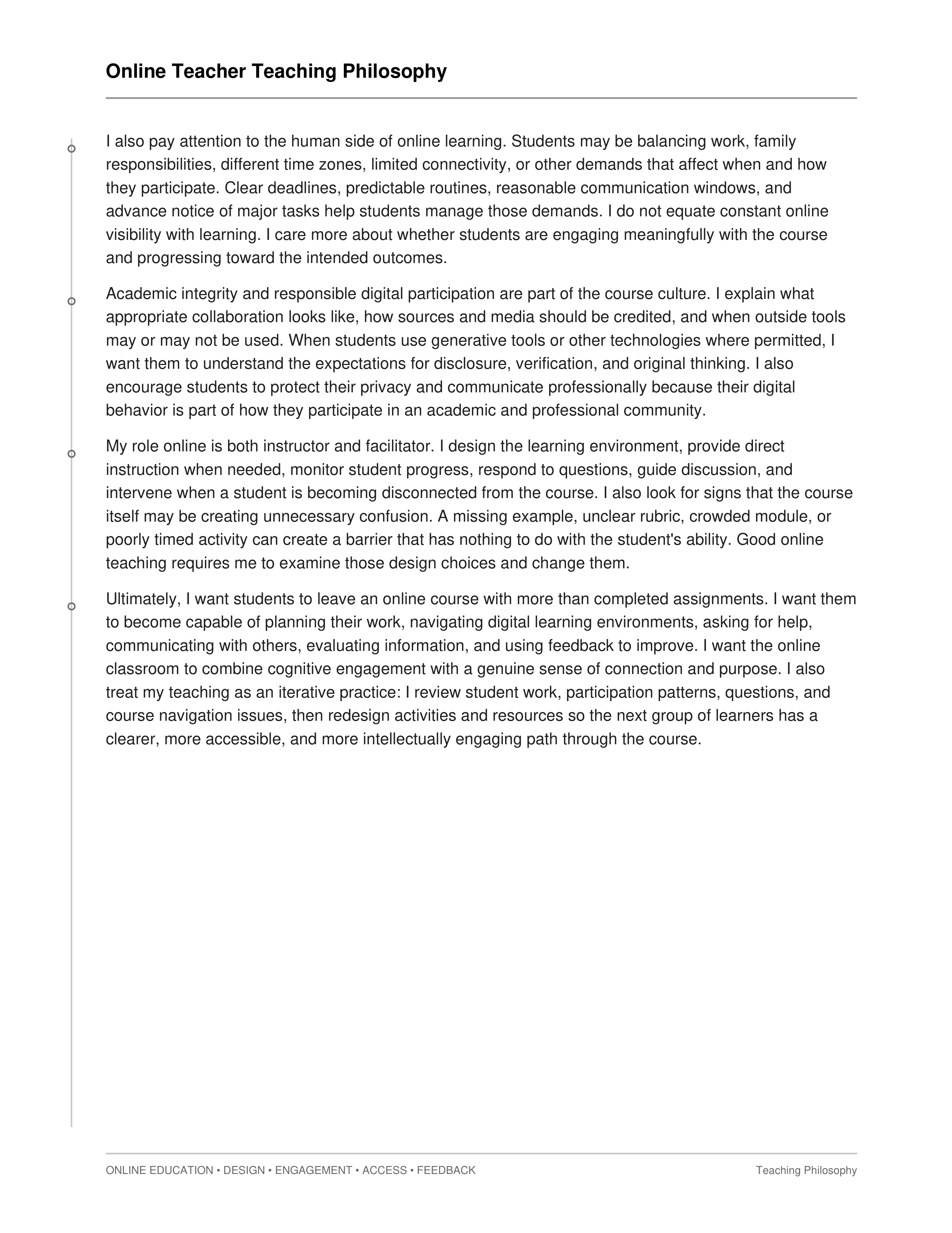 Online Teacher Teaching Philosophy — page 2
