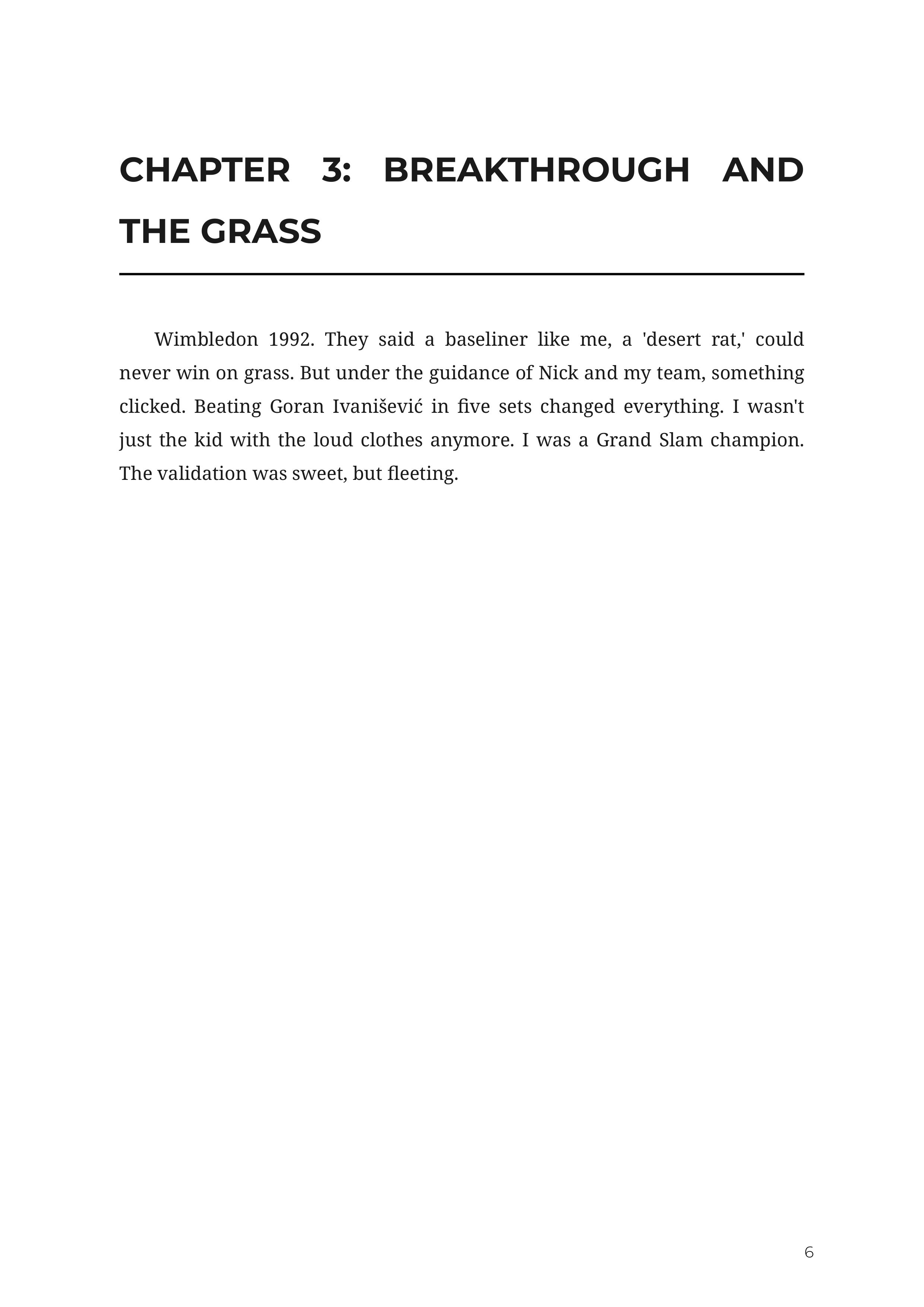 Open An Autobiography by Andre Agassi Tennis Champion Autobiography — page 6