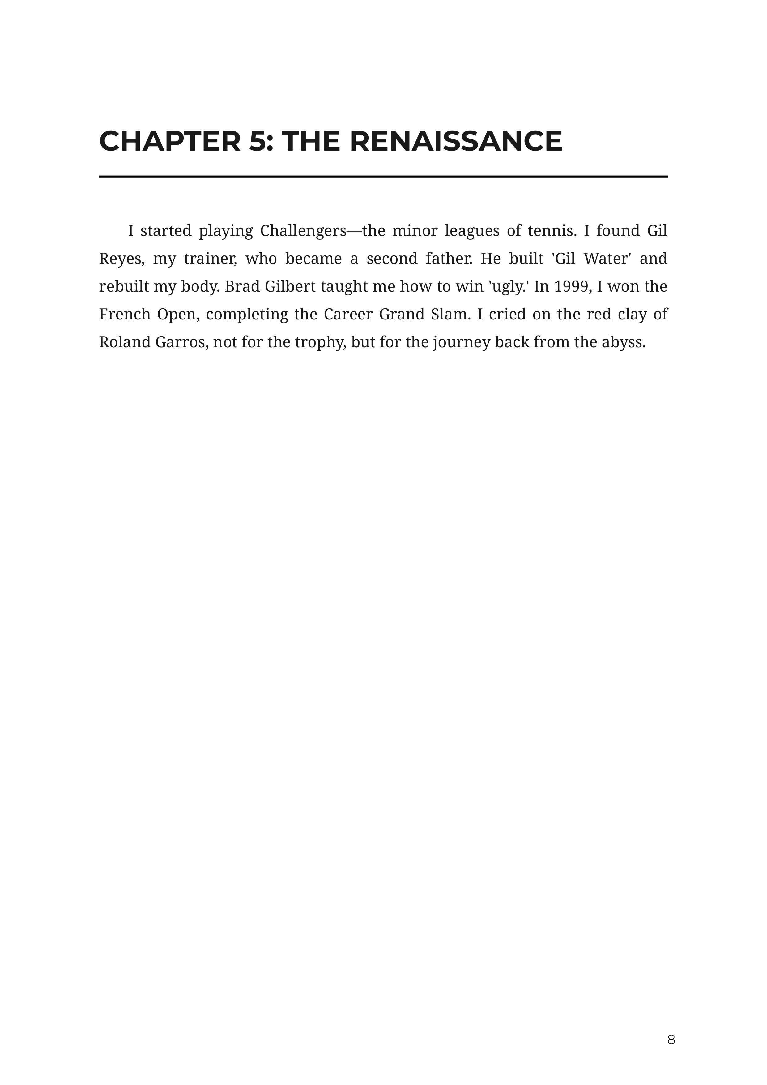 Open An Autobiography by Andre Agassi Tennis Champion Autobiography — page 8