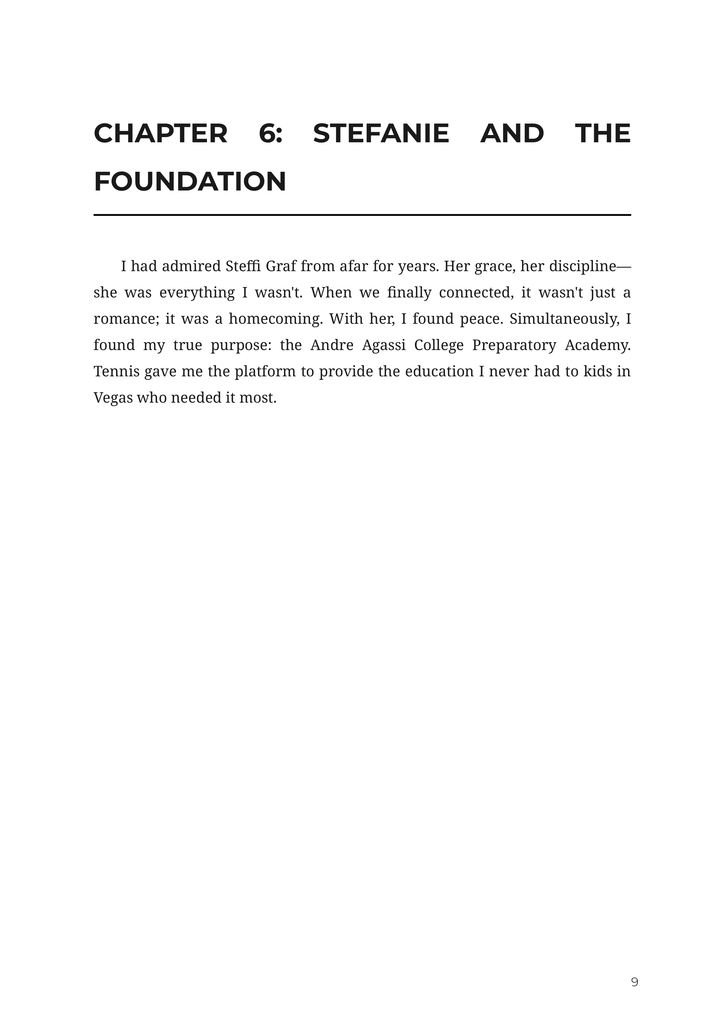 Open An Autobiography by Andre Agassi Tennis Champion Autobiography — page 9