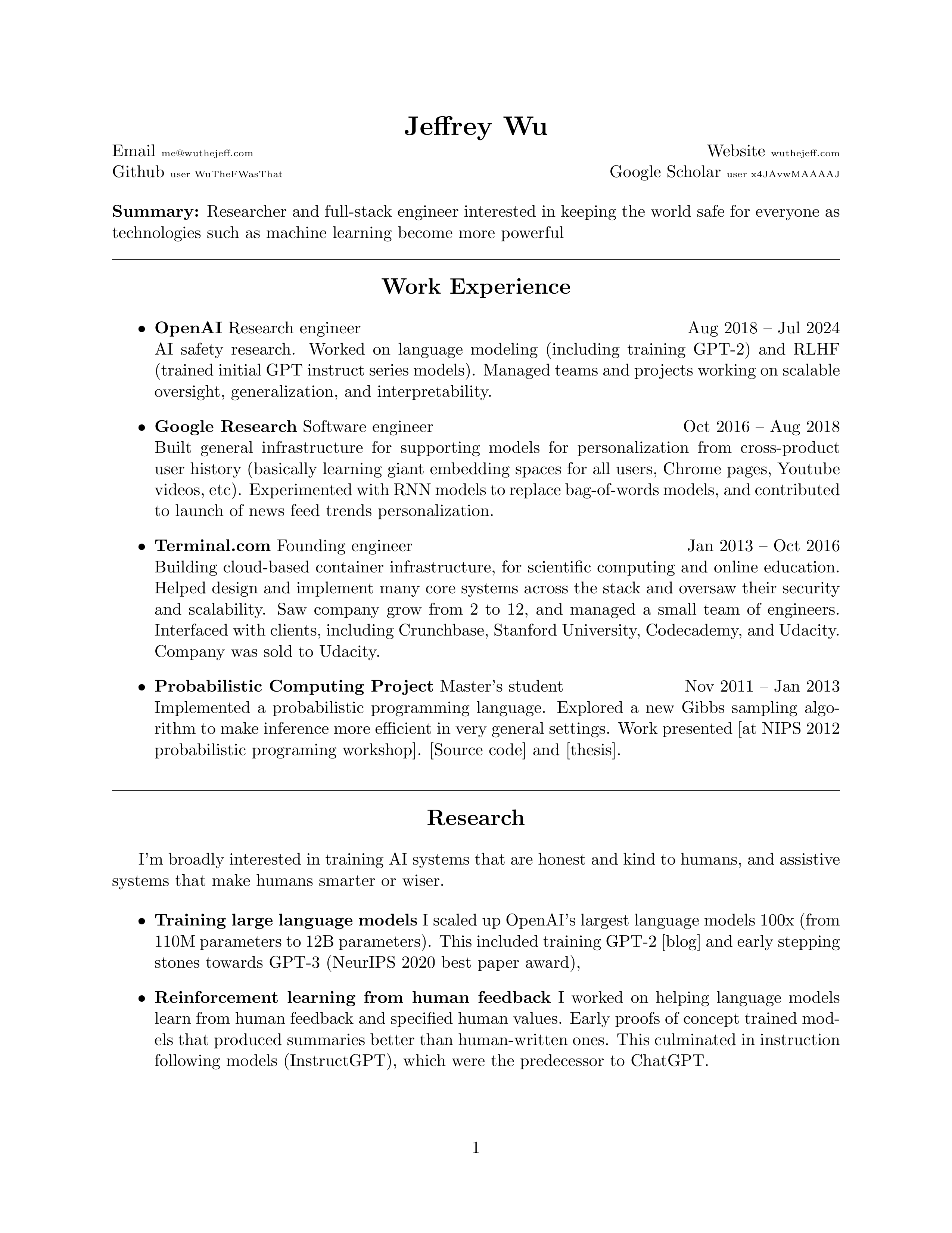 OpenAI AI Researcher Resume — page 1