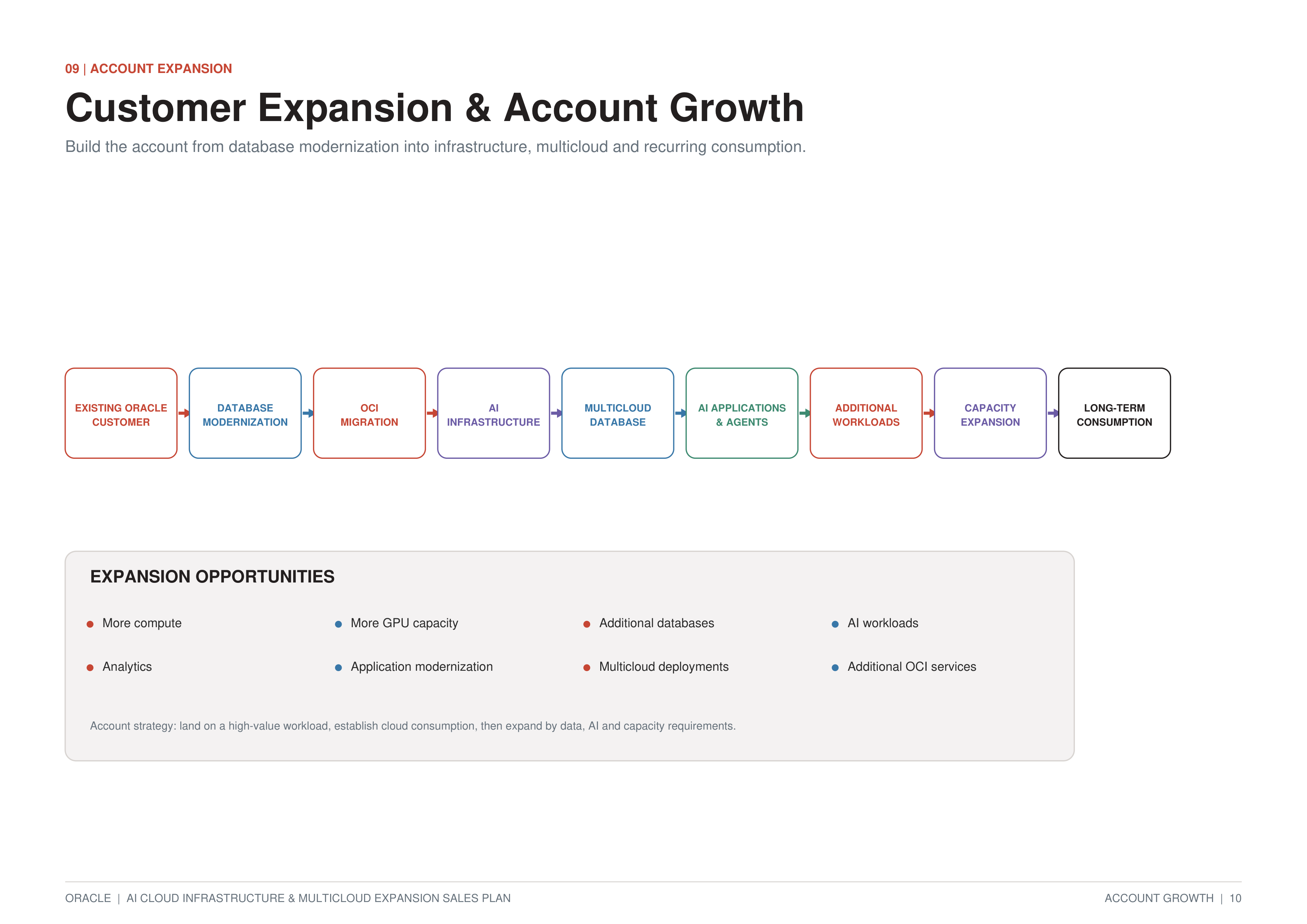 Oracle AI Cloud Infrastructure & Multicloud Expansion Sales Plan — page 10