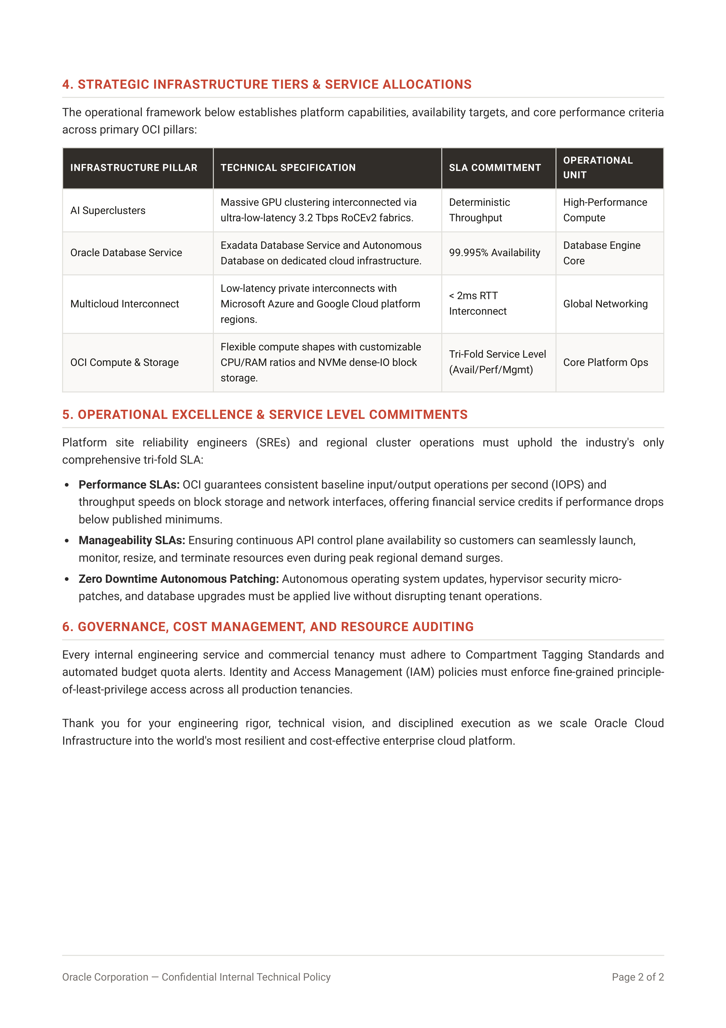 Oracle Cloud Infrastructure Memo — page 2