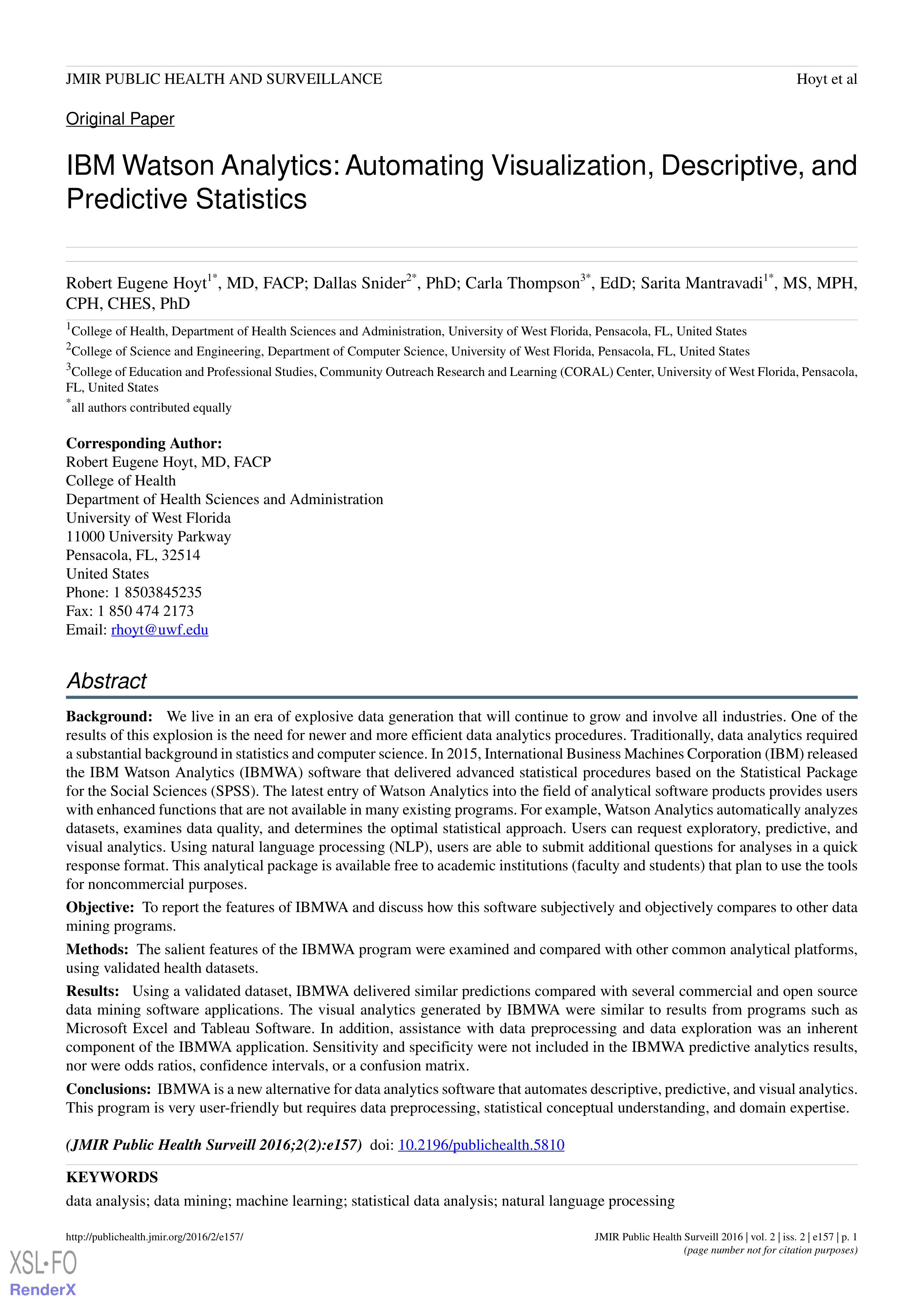 Oracle Data Visualization — page 1