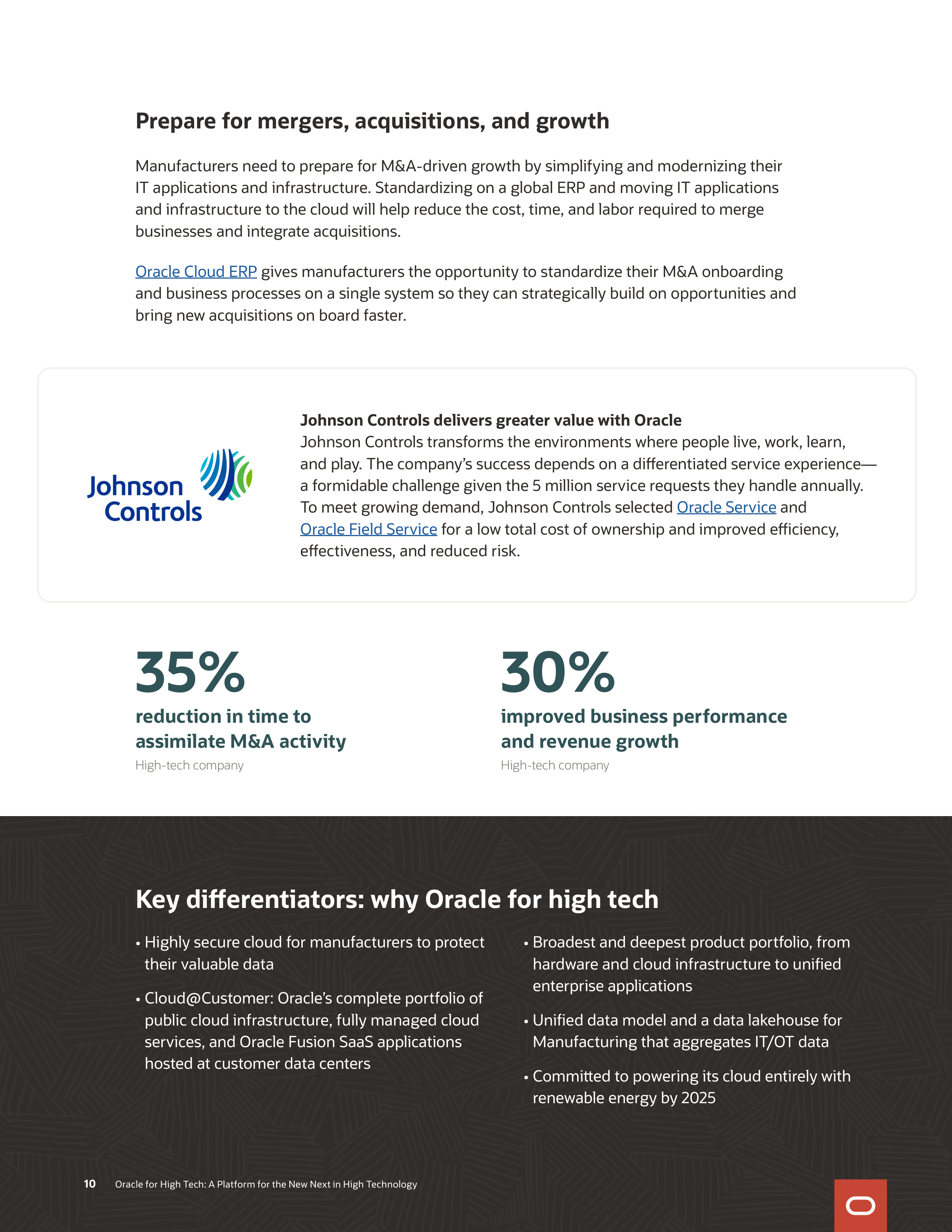 Oracle High Tech Industry Brochure — page 10