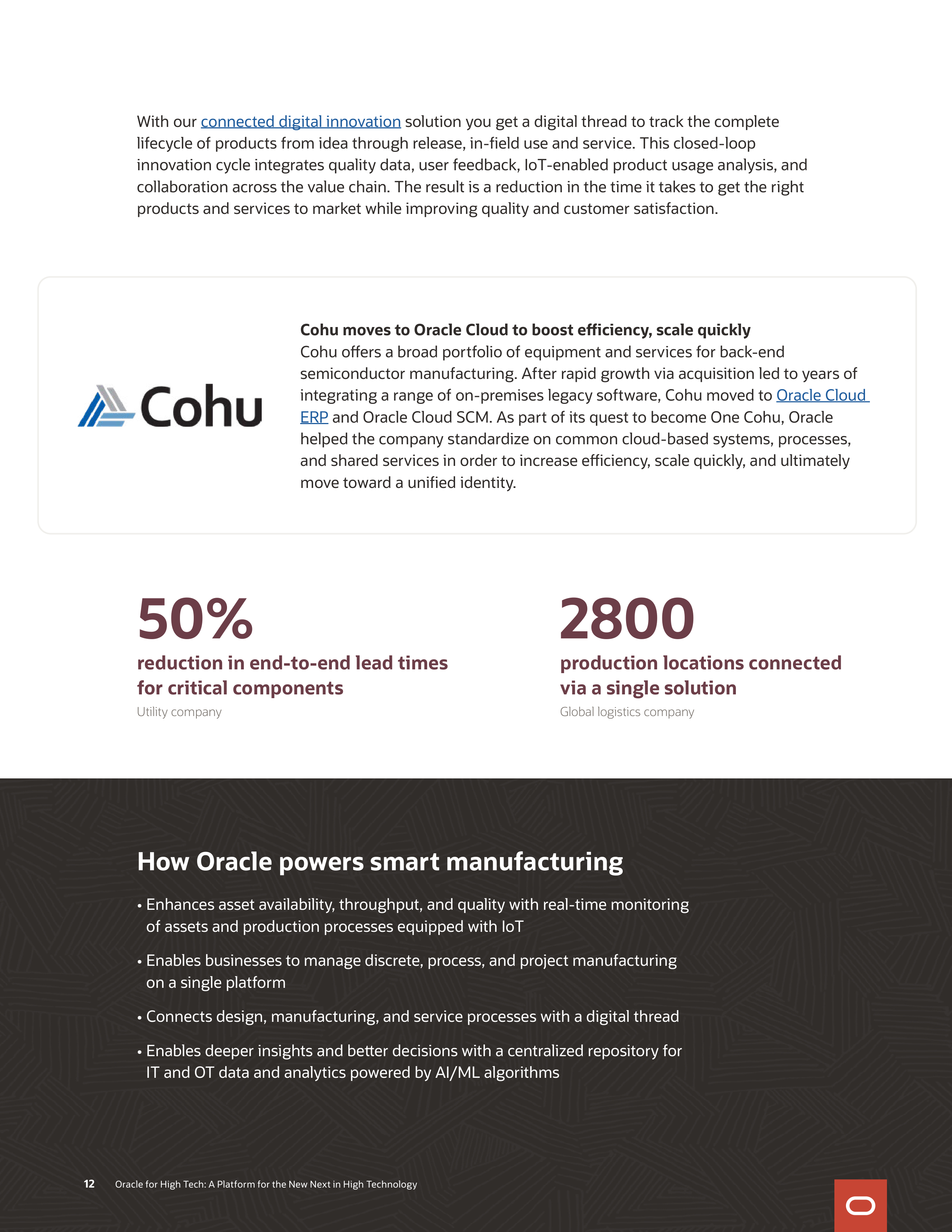 Oracle High Tech Industry Brochure — page 12