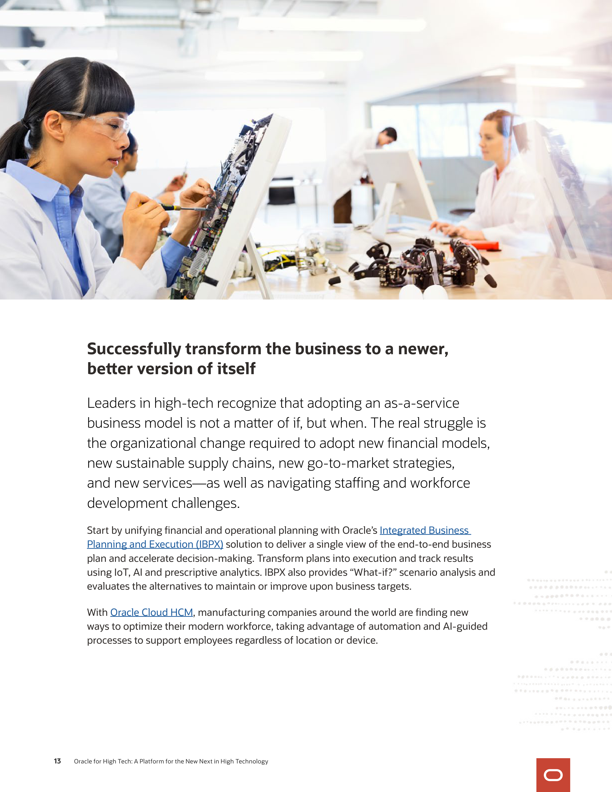 Oracle High Tech Industry Brochure — page 13