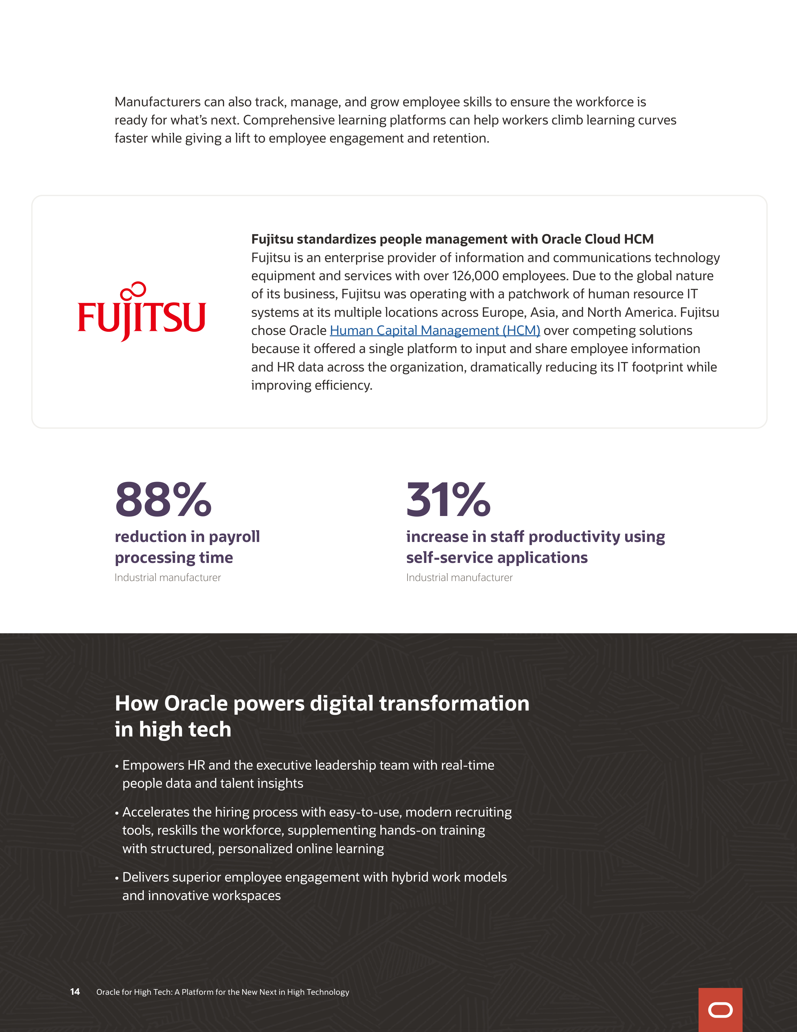 Oracle High Tech Industry Brochure — page 14