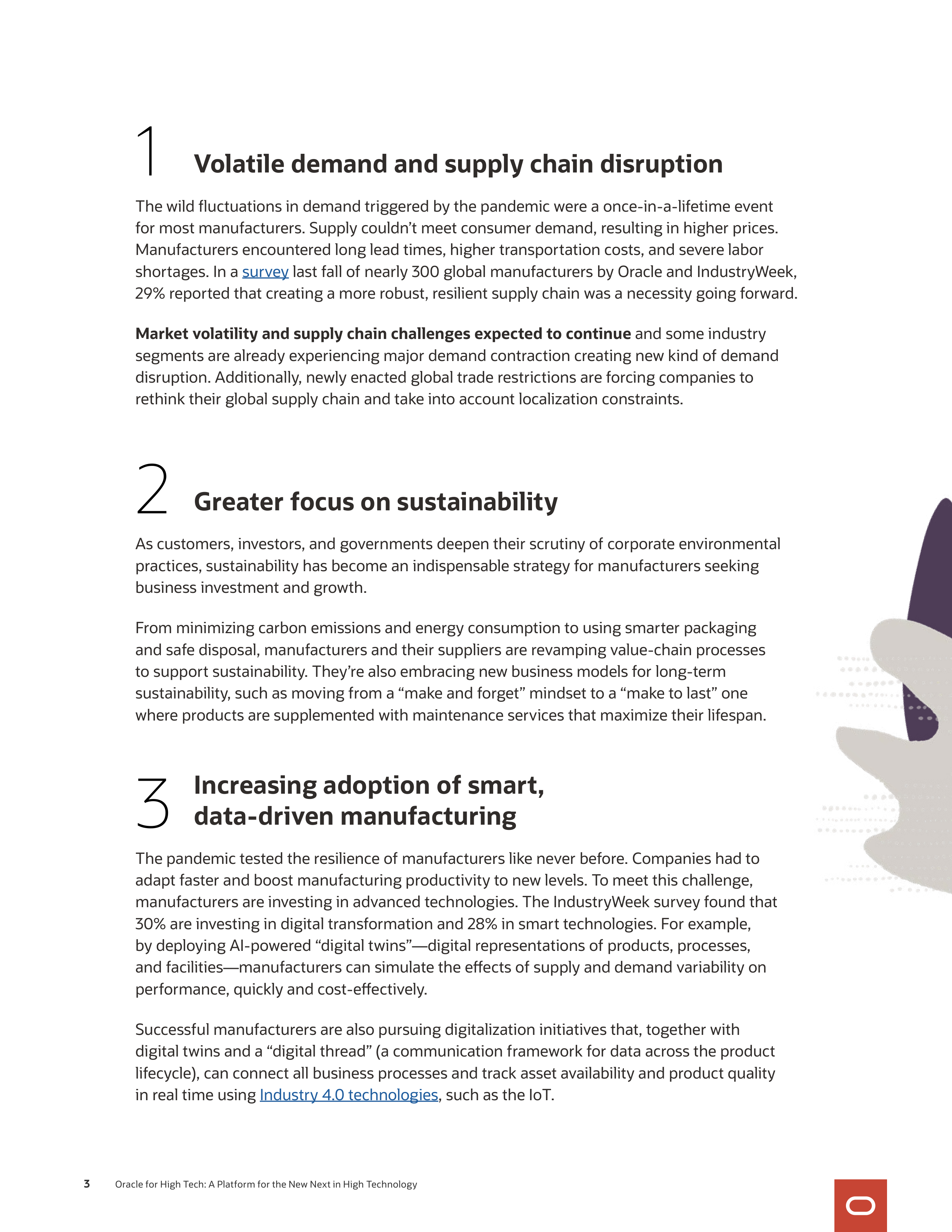 Oracle High Tech Industry Brochure — page 3