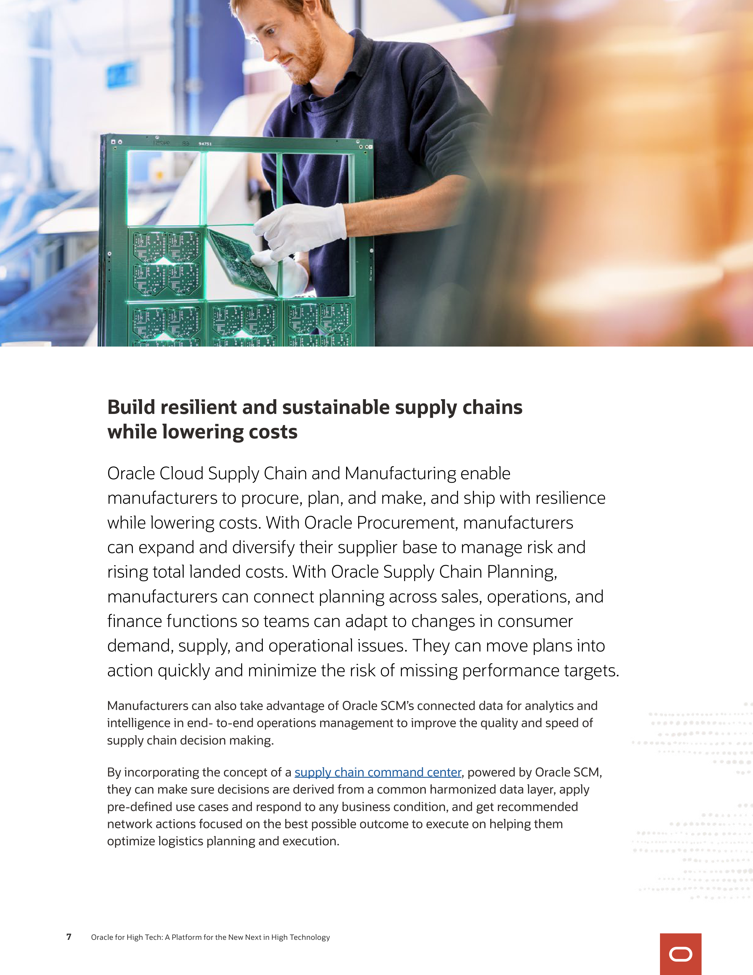 Oracle High Tech Industry Brochure — page 7