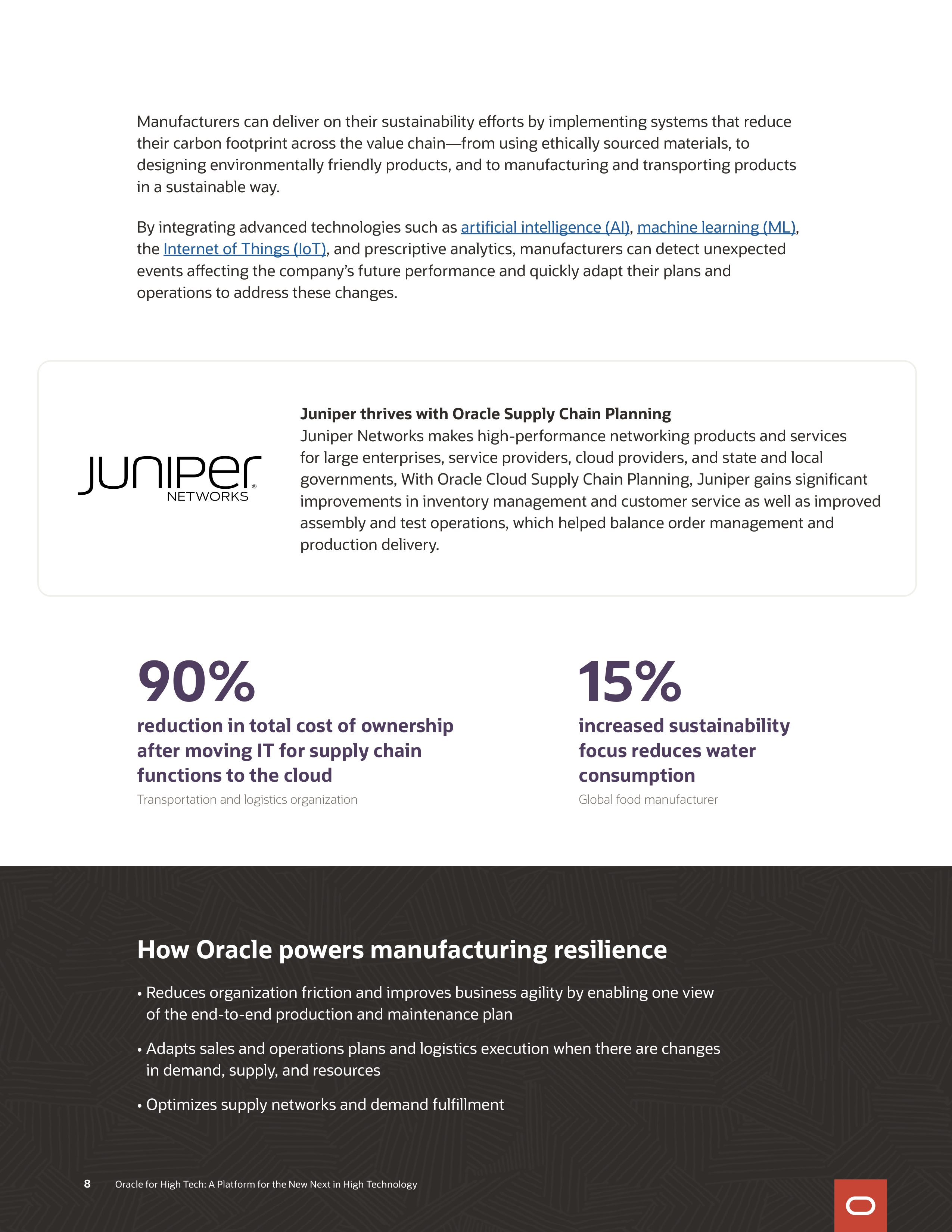 Oracle High Tech Industry Brochure — page 8