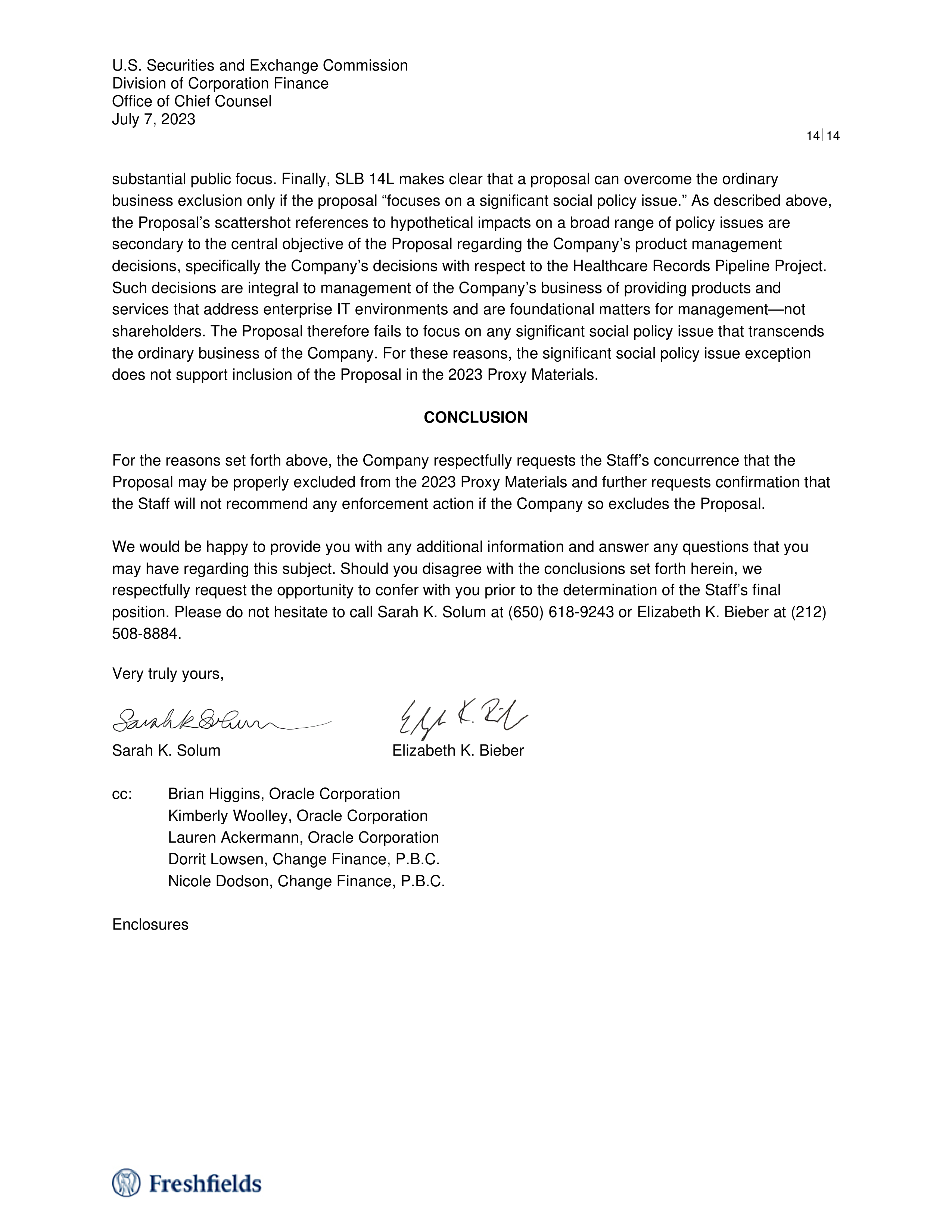 Oracle Proposal  — page 14