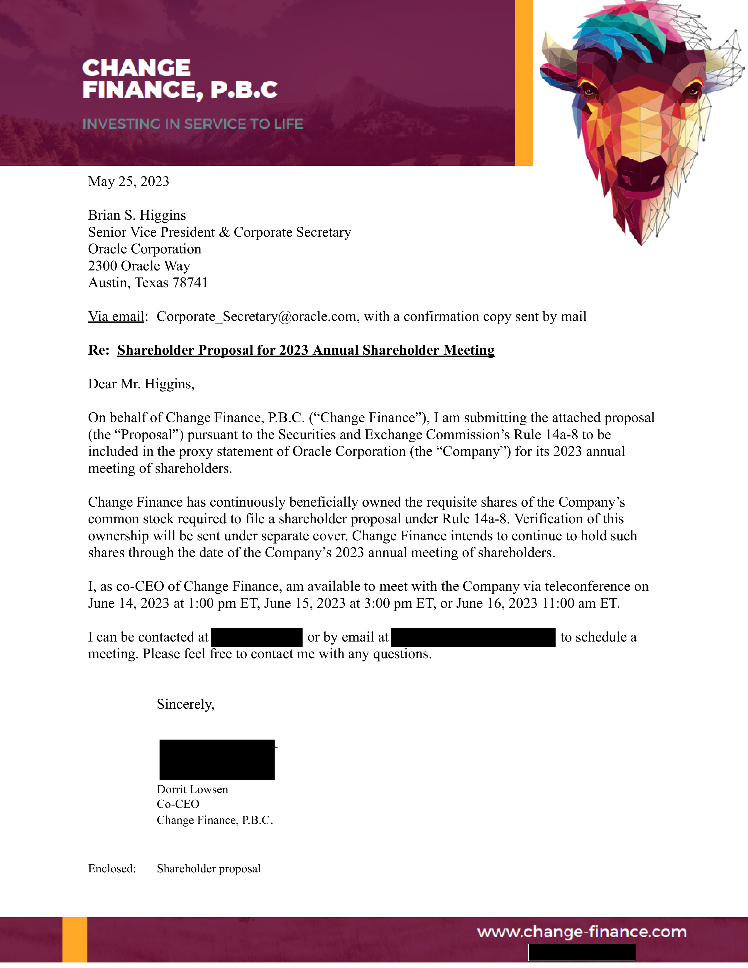 Oracle Proposal  — page 19