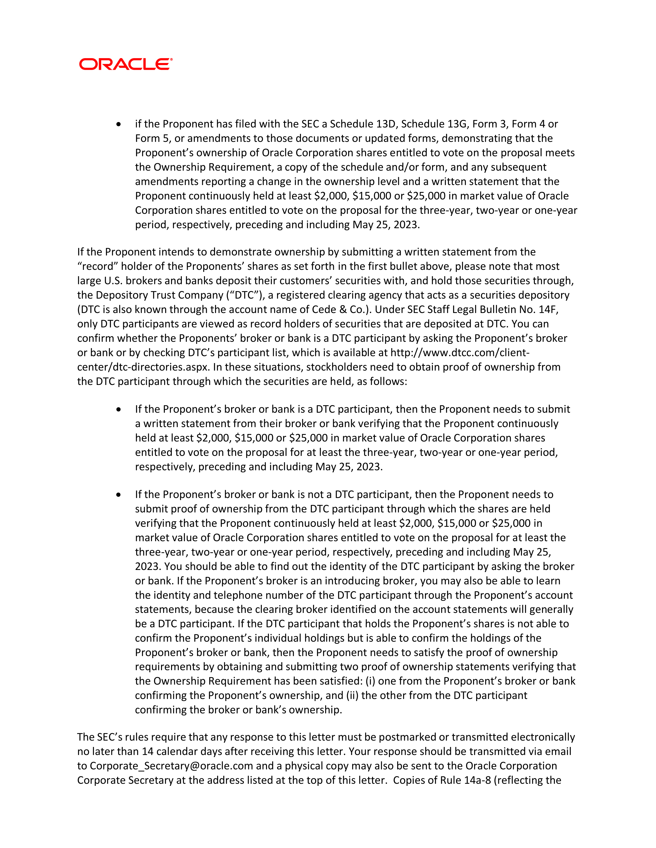 Oracle Proposal  — page 23