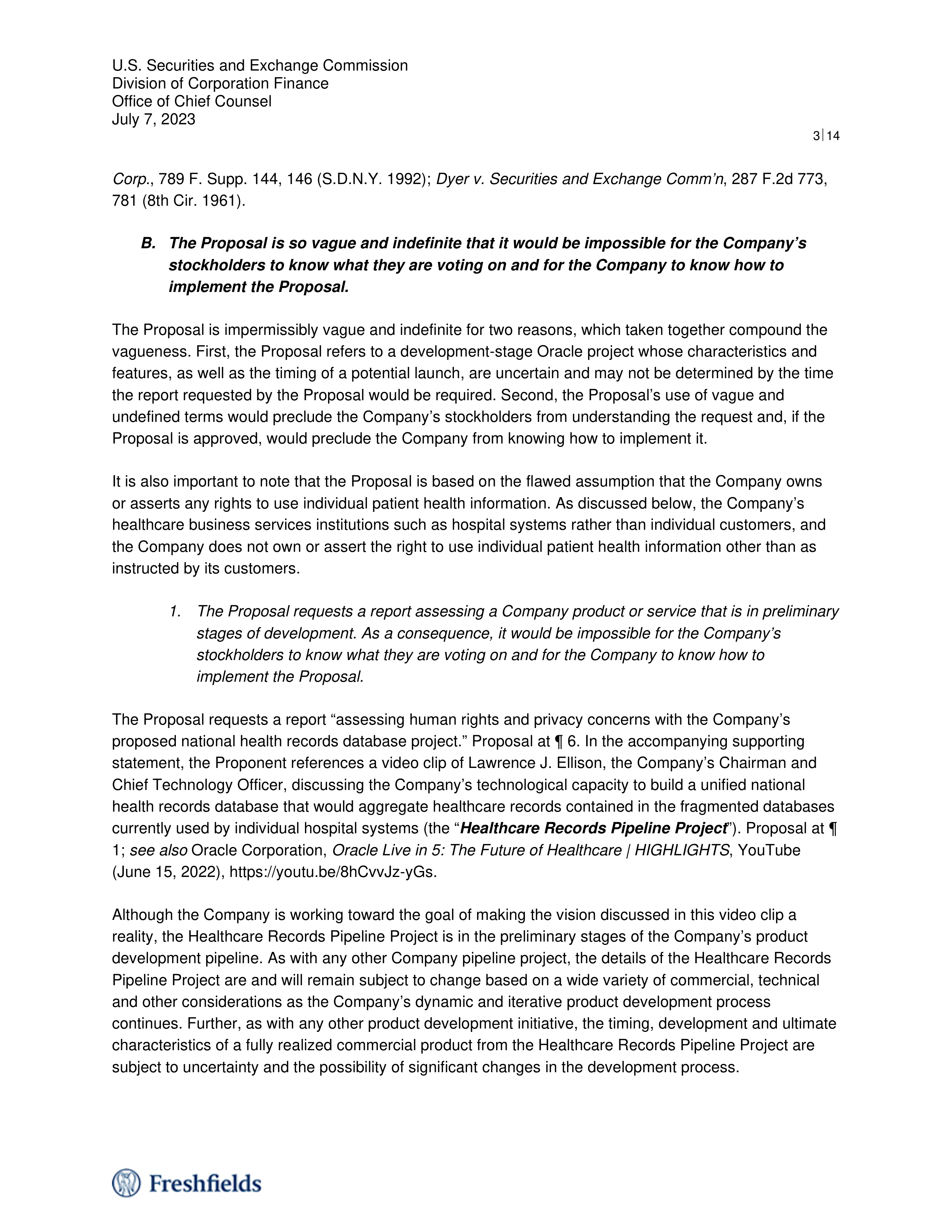Oracle Proposal  — page 3