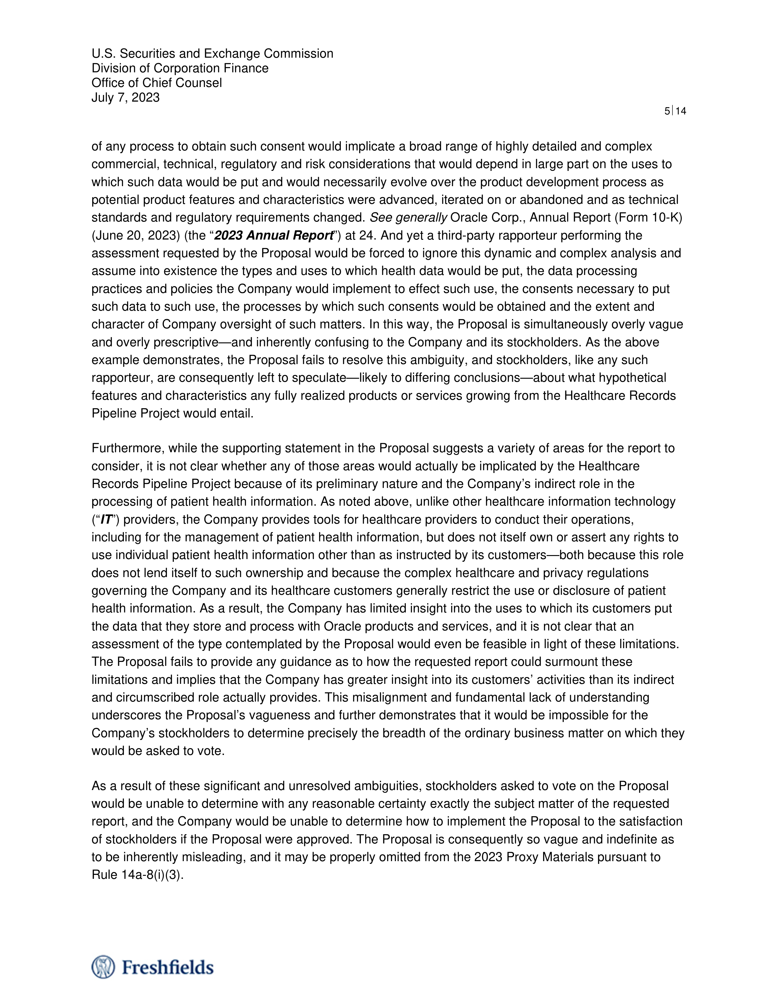 Oracle Proposal  — page 5