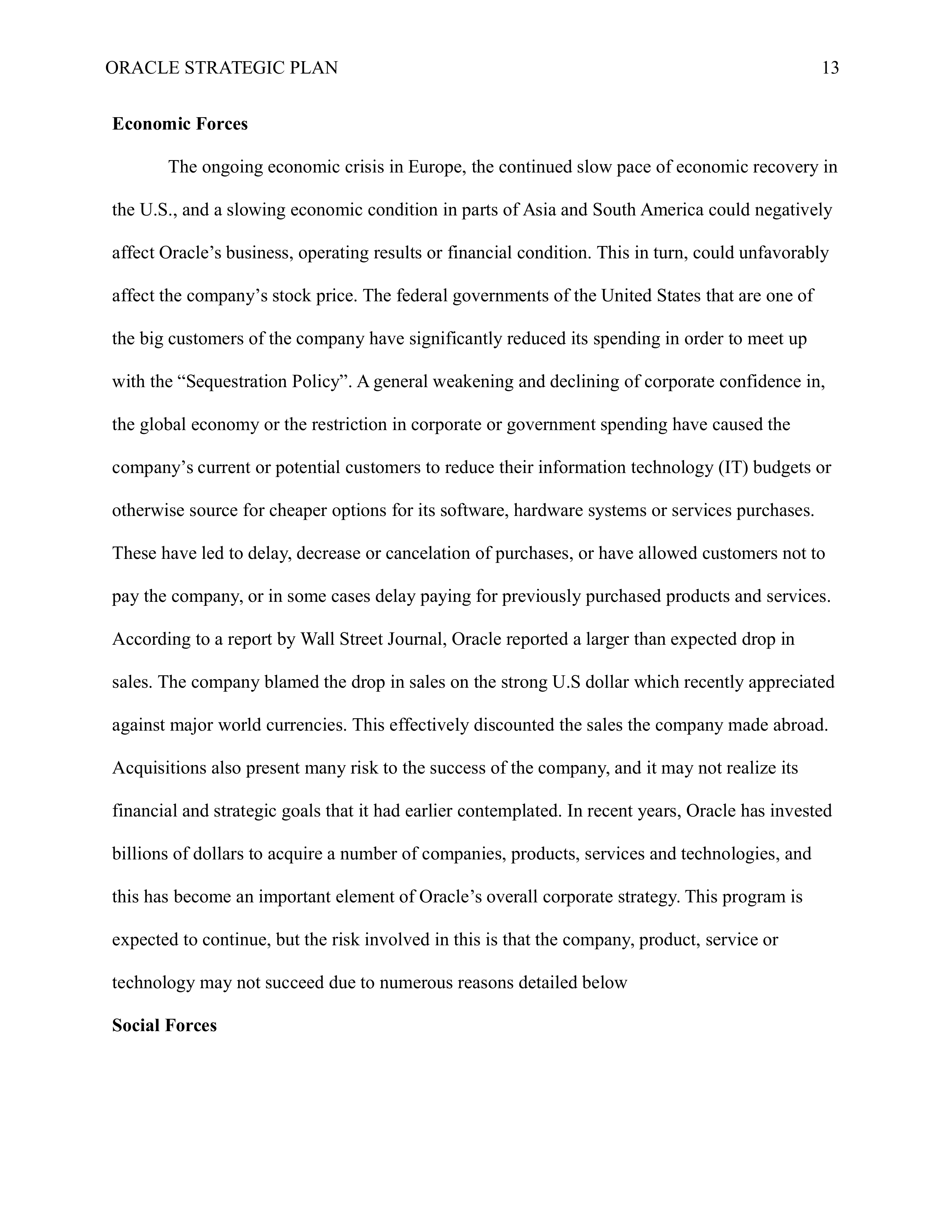 Oracle Business Plan  — page 13