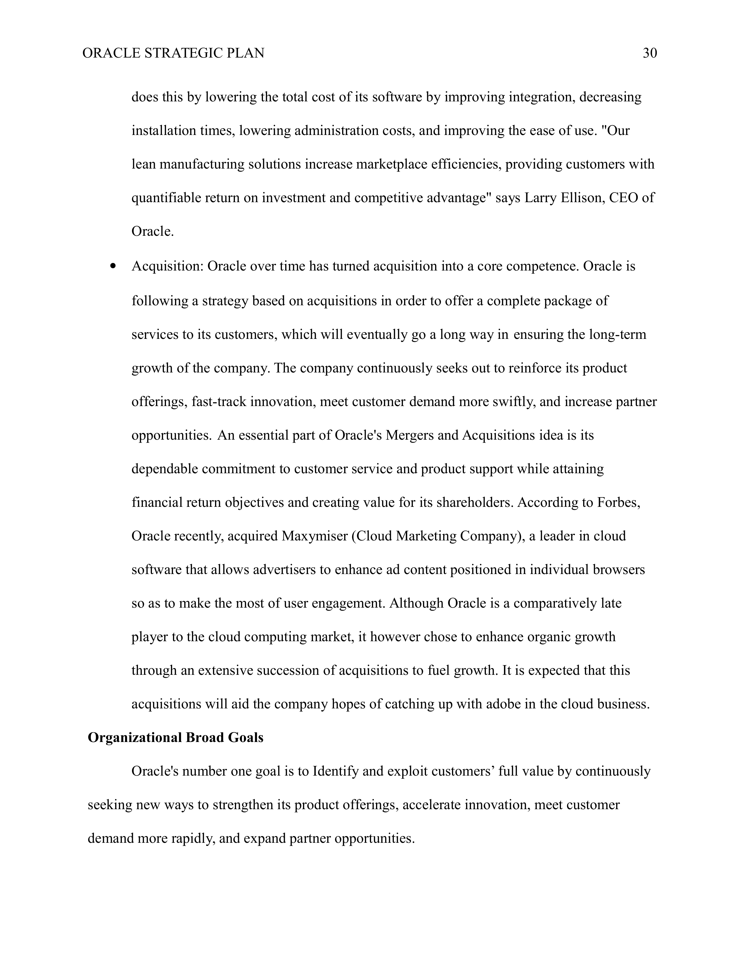 Oracle Business Plan  — page 30